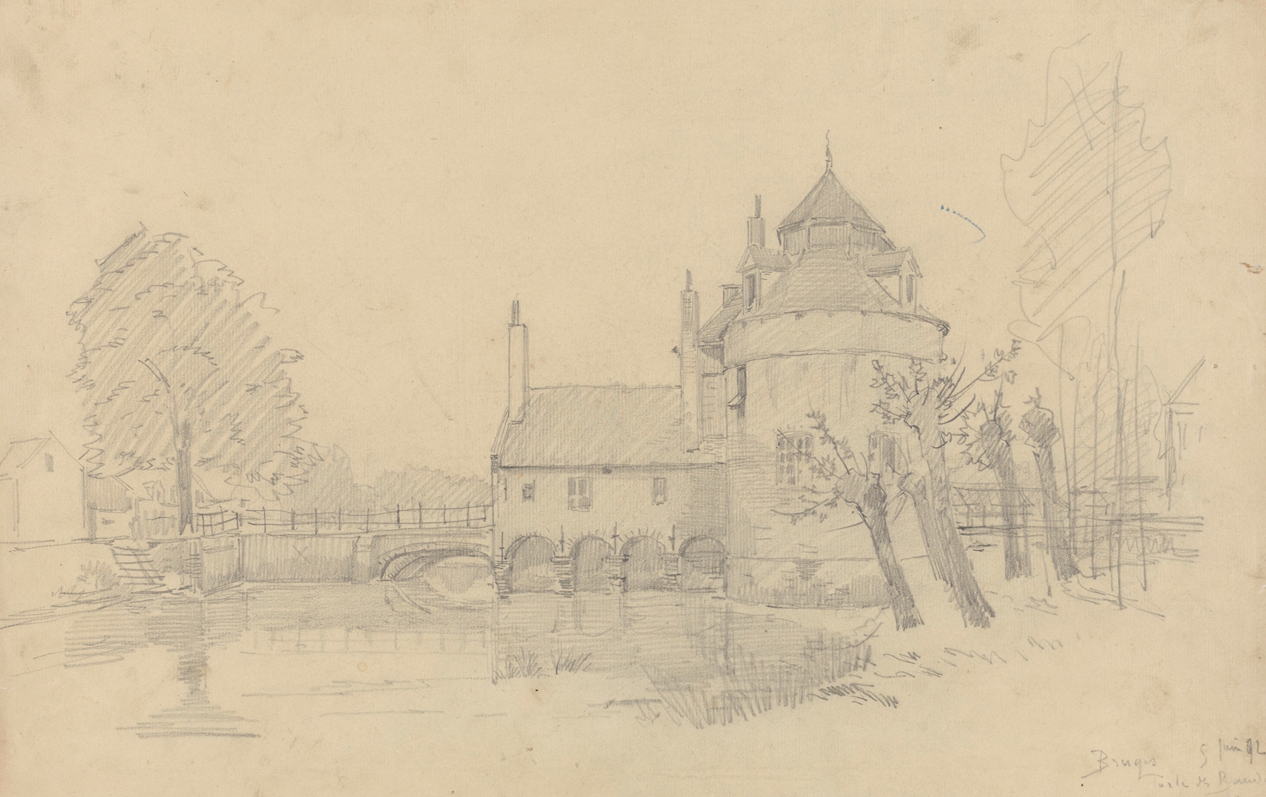 Bruges – Porte des Baudets by Jean-François Taelemans, impressionism