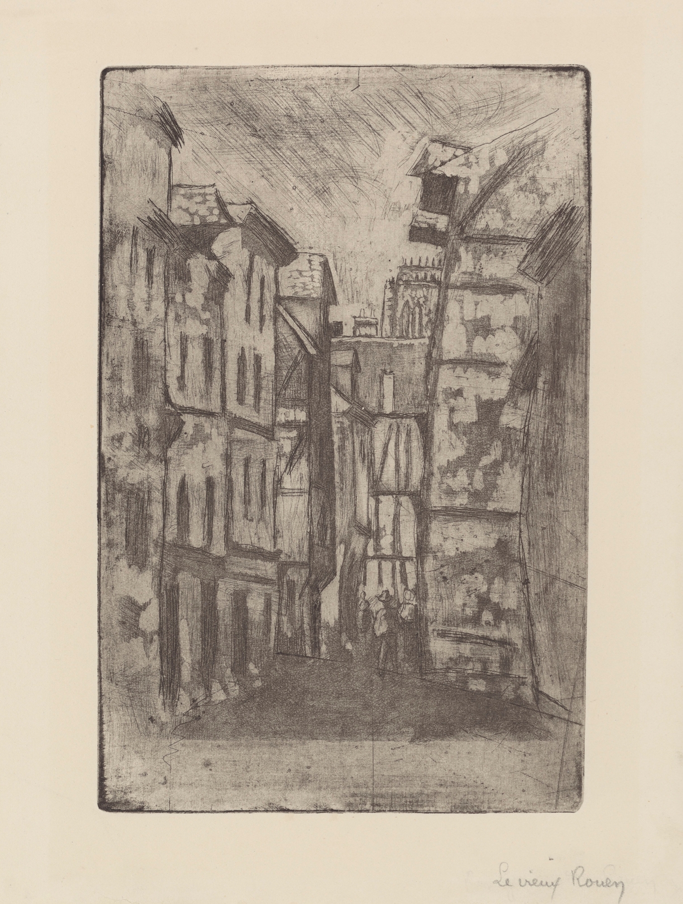 Le vieux Rouen, by Camille Pissarro, public domain