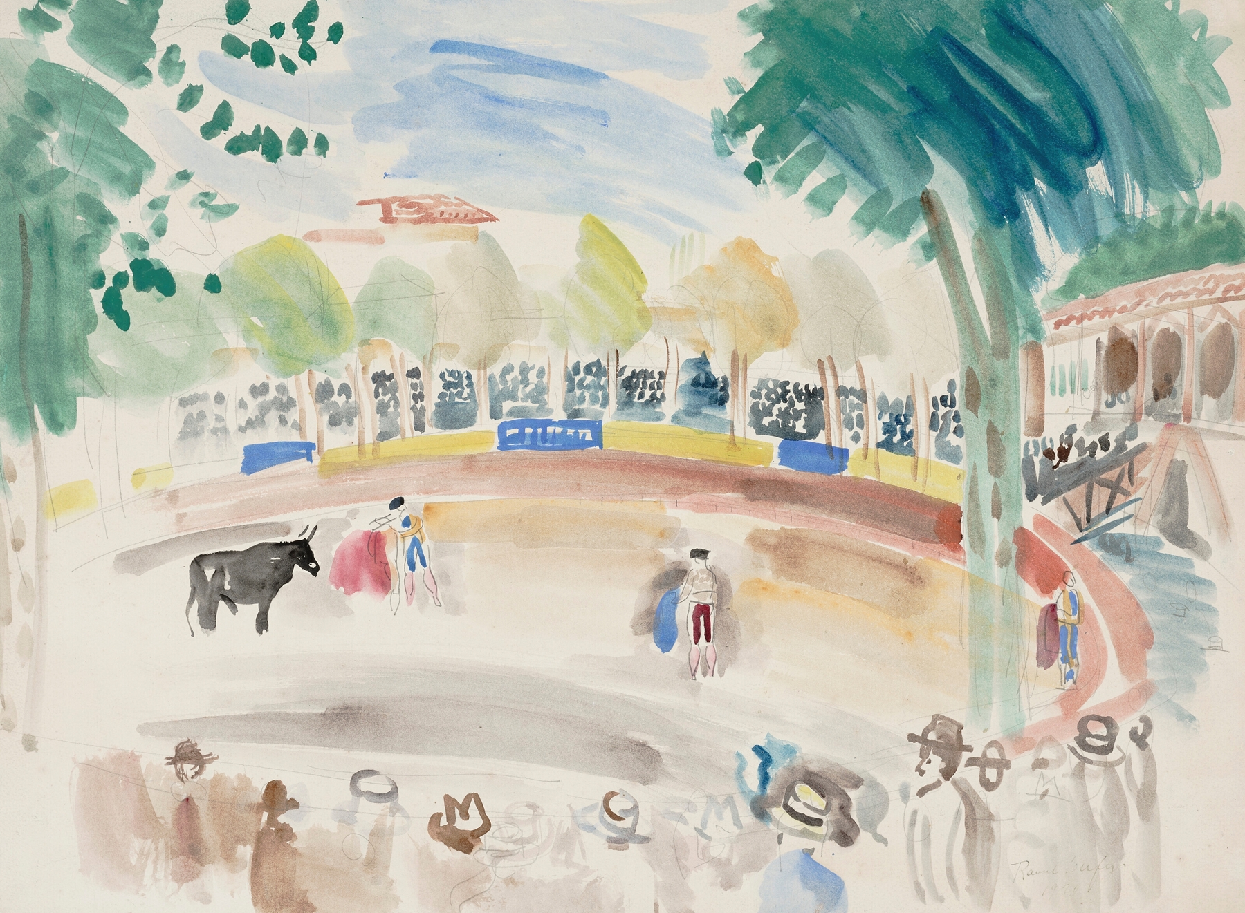 La corrida, by Raoul Dufy, public domain