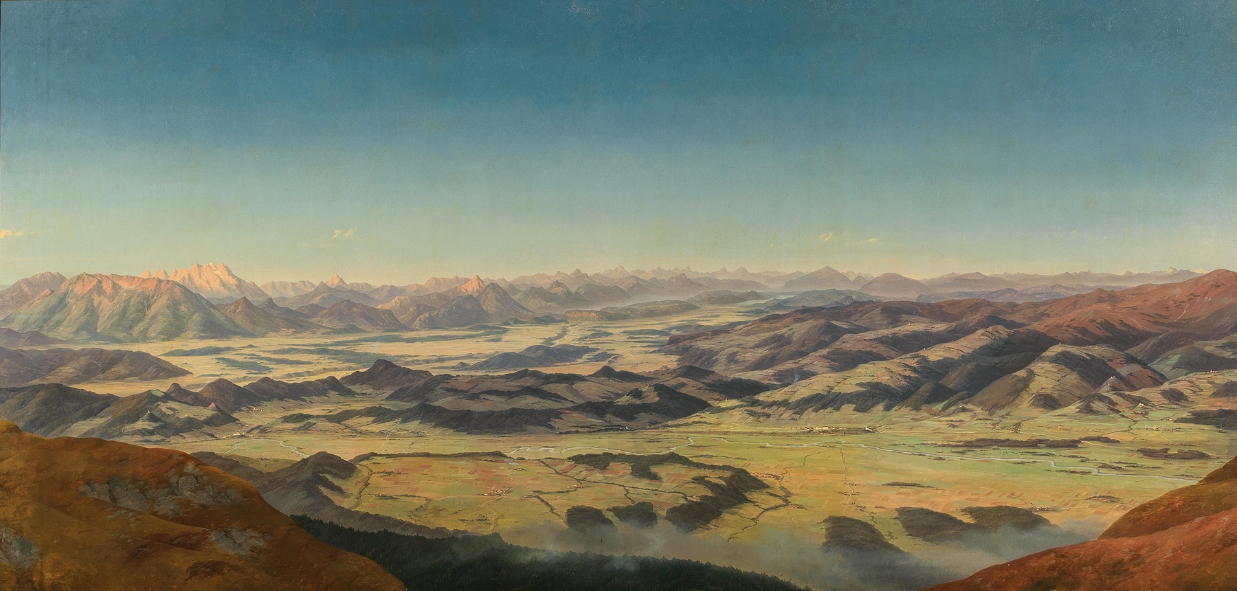 Landscape of Koralpe mountains by Markus Pernhart, oil on canvas