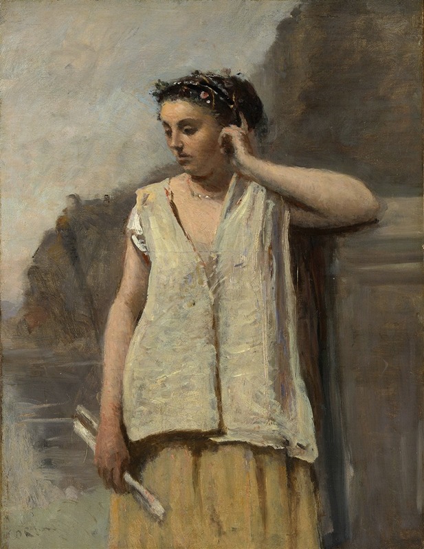 The Muse-History by Jean-Baptiste-Camille Corot features allegorical figures in a serene landscape.