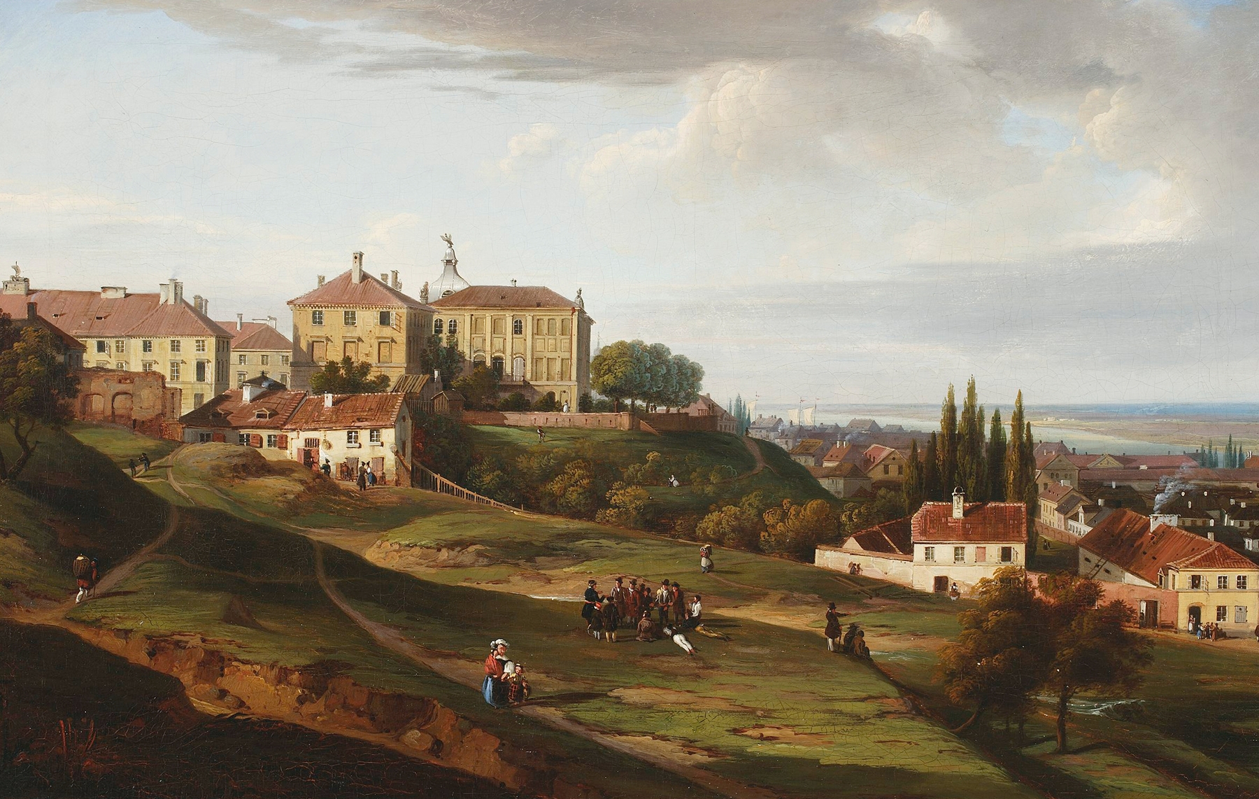 View of the Kazimierz Palace from Powiśle, by Marcin Zaleski, public domain
