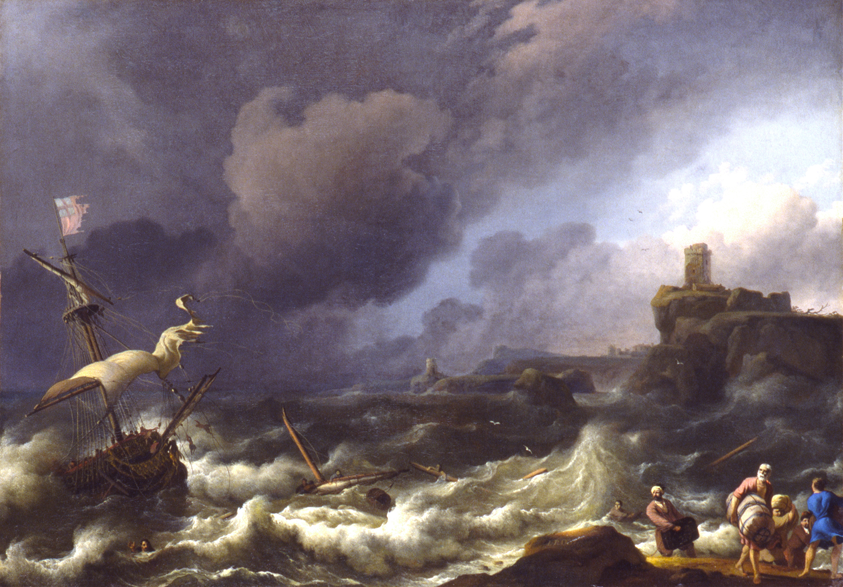 The Storm, by Follower of Ludolf Backhuysen, public domain