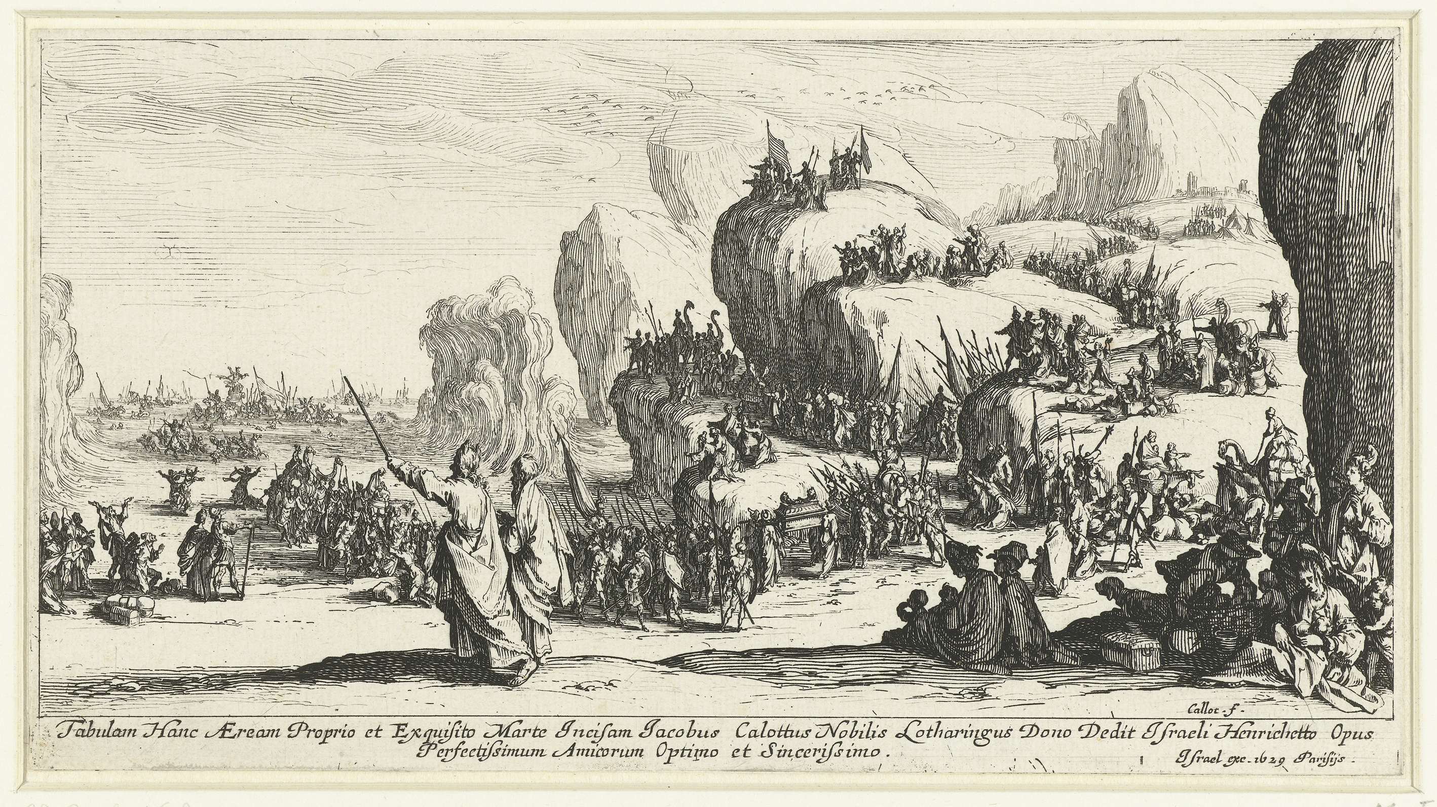 De doortocht door de Rode Zee, by Jacques Callot, public domain