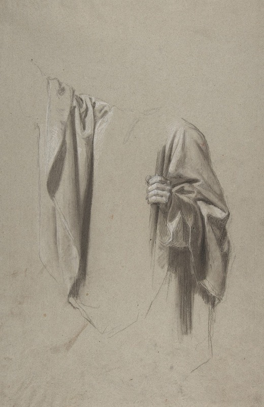 Drapery Study for Saint Remi by Isidore Pils showcases intricate fabric folds.