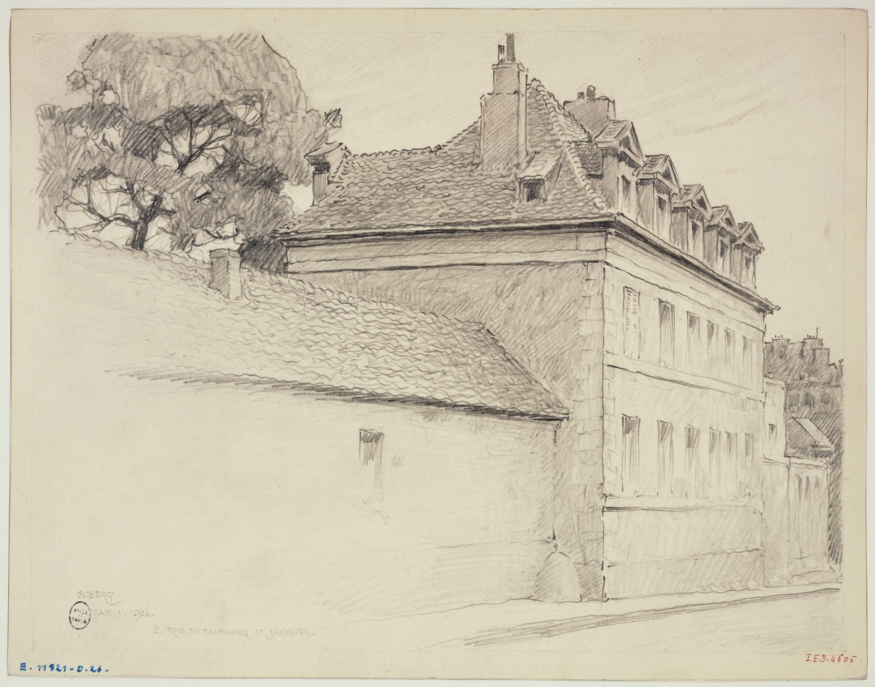 Maison, 2 rue du Faubourg Saint-Jacques by Ferdinand Boberg, modernism architecture, high-resolution download