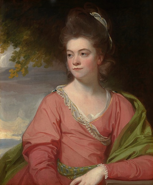 A portrait of a lady traditionally identified as Miss Inchbold by George Romney.