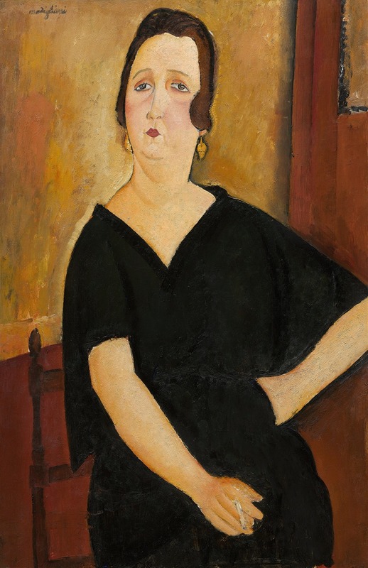 Amedeo Modigliani's 'Madame Amédée' features a woman with a cigarette, showcasing his distinctive style.