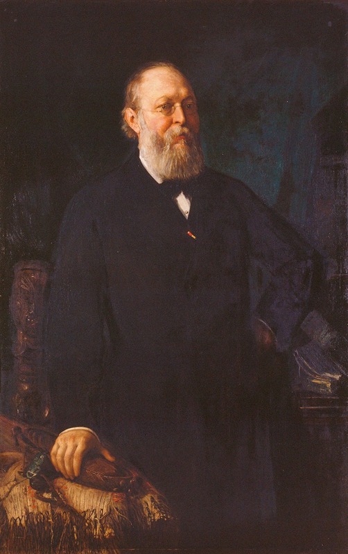Portrait of Ferdinand Freiherr von Hochstetter by Franz Rumpler.