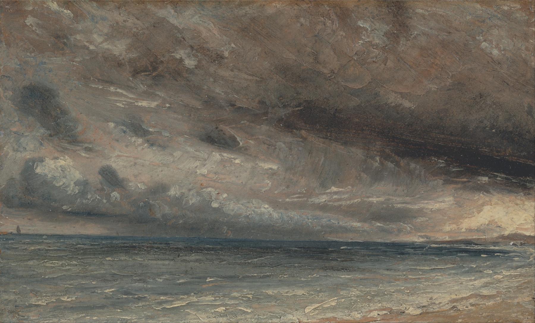 Stormy Sea, Brighton, by John Constable, public domain