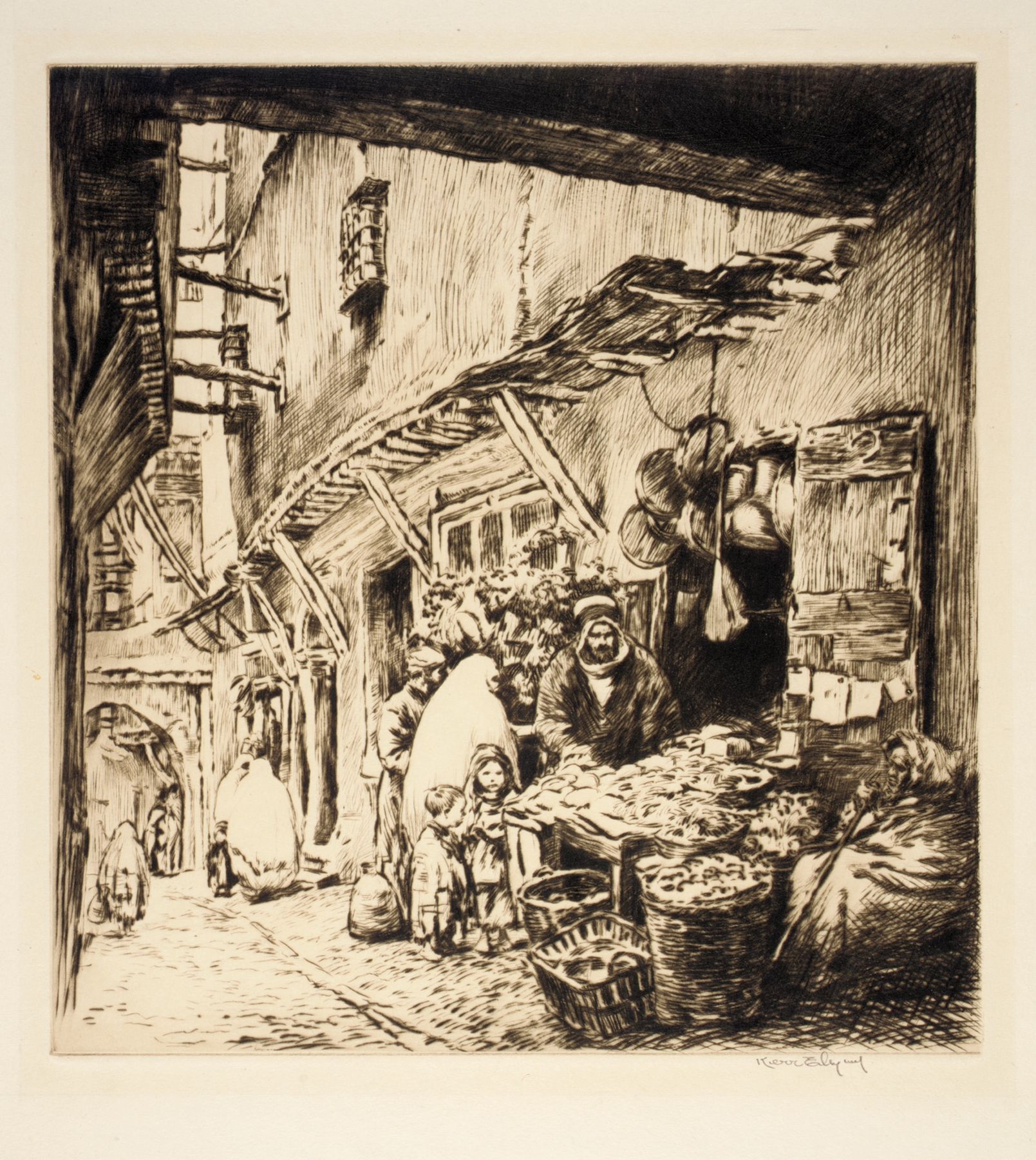 Shops in the Kasbah, by Kerr Eby, public domain