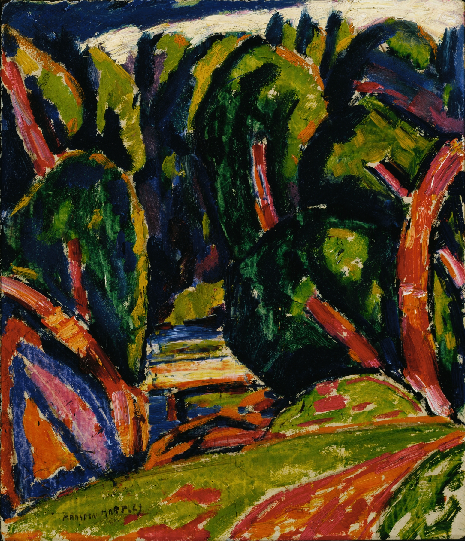 Red Tree, by Marsden Hartley, public domain
