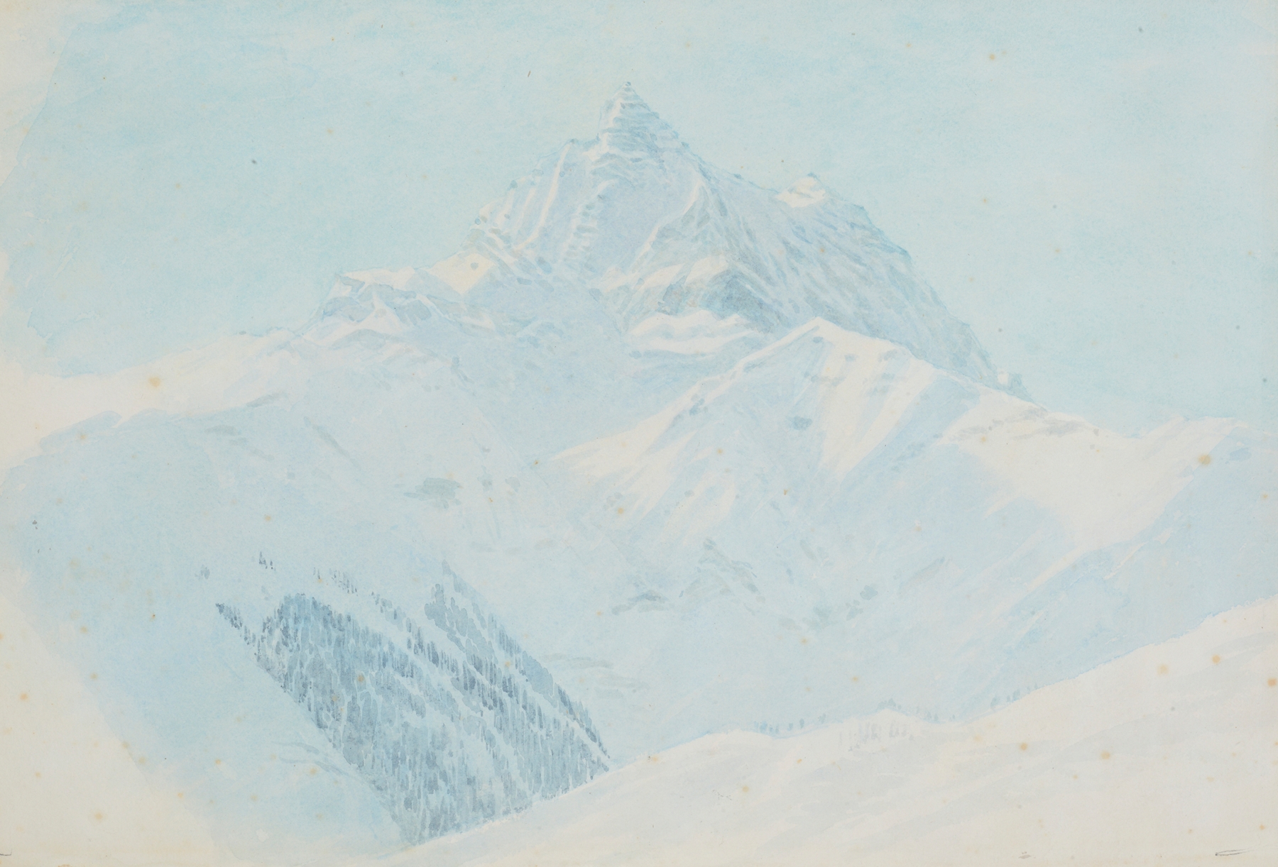 Landscape featuring mountains and sunlight by James Crowe Richmond, 1875