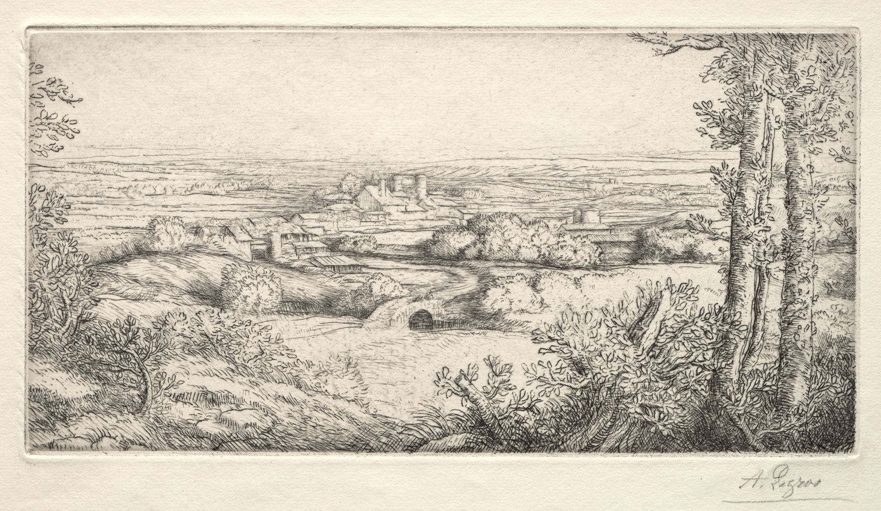 A Valley in Burgundy (Une Vallée en Bourgogne), by Alphonse Legros, public domain