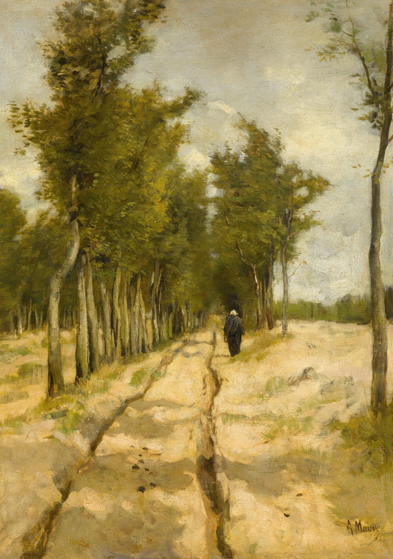 De Torenlaan te Laren, by Anton Mauve, public domain
