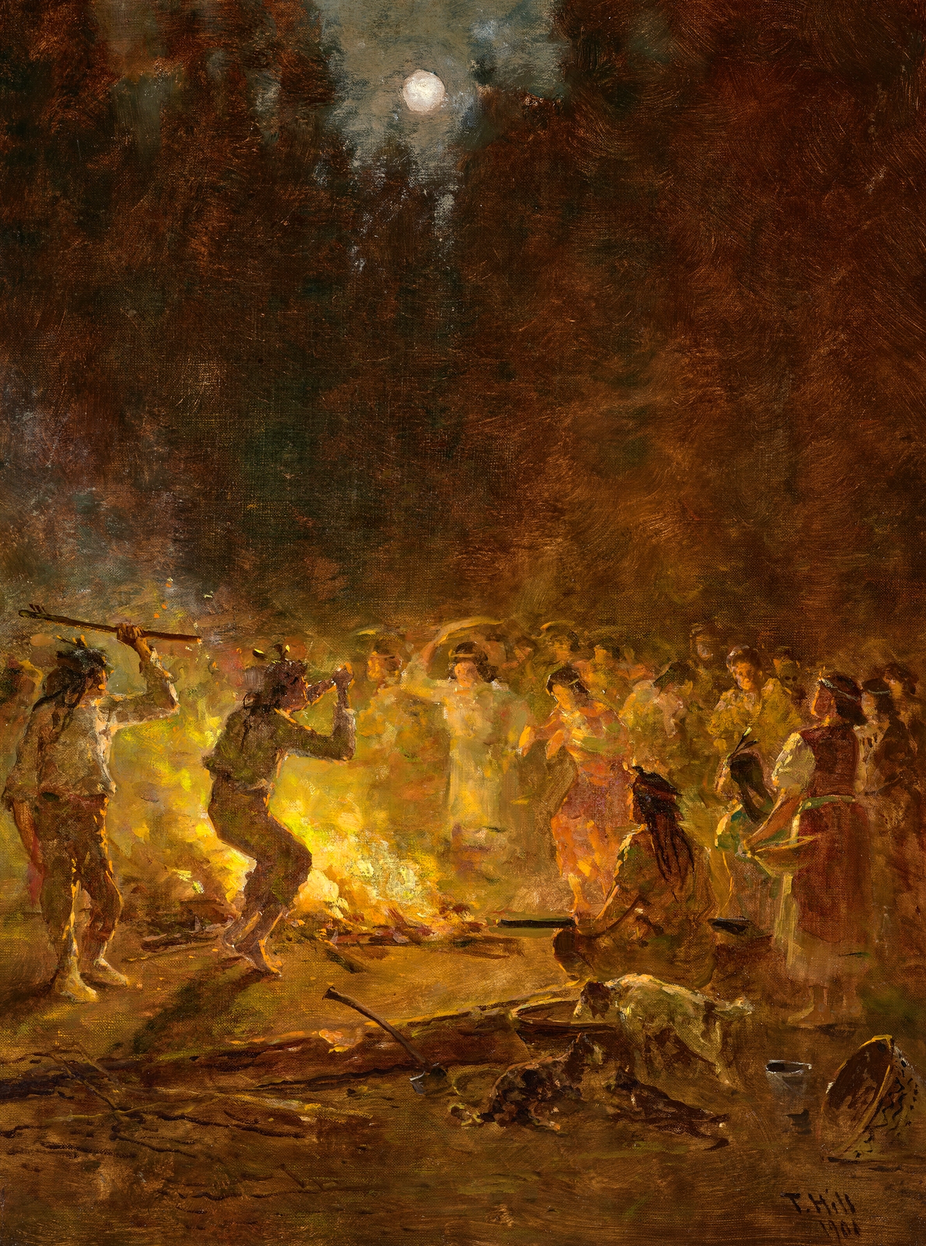 Indian Dance, by Thomas Hill, public domain