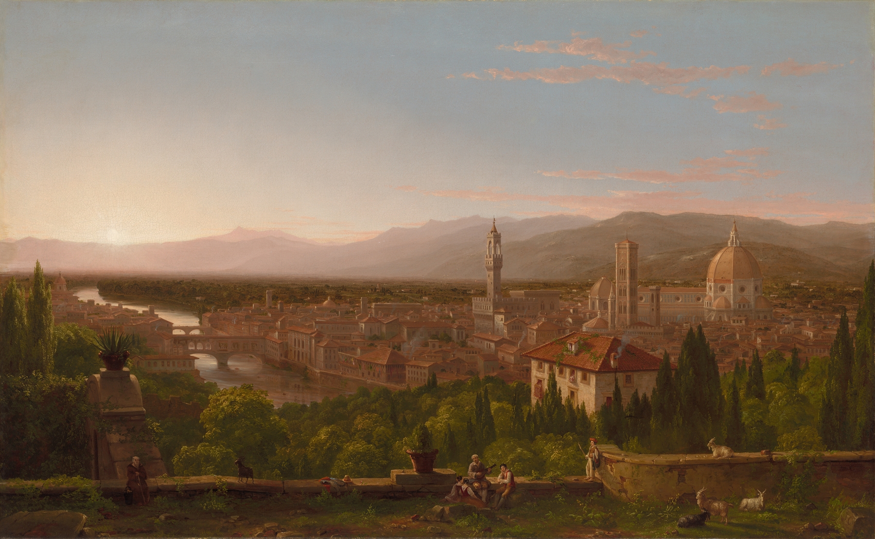 View of Florence, by Thomas Cole, public domain