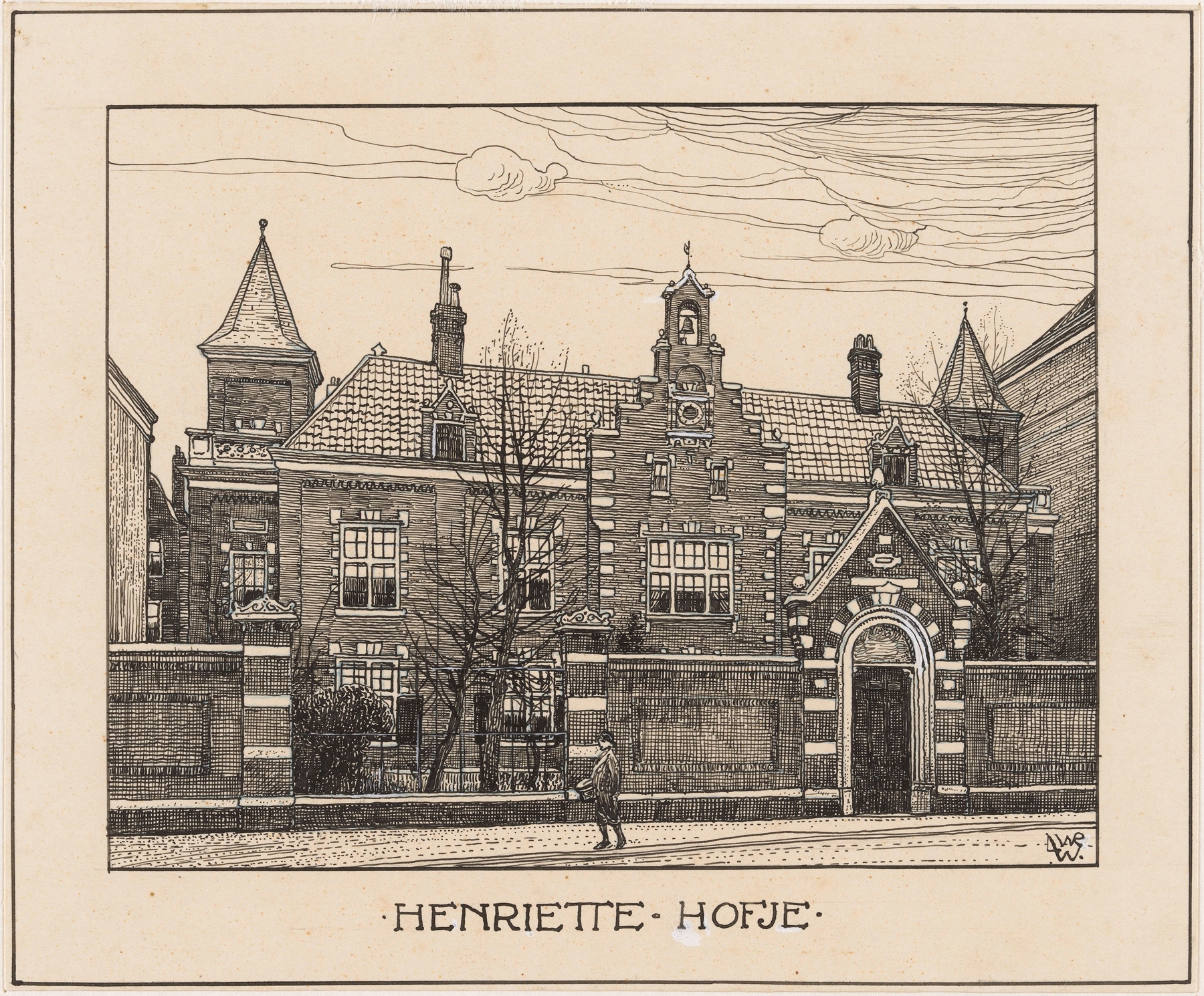 Het Henriette Hofje aan de Stadhouderskade te Amsterdam, by Willem Wenckebach, public domain
