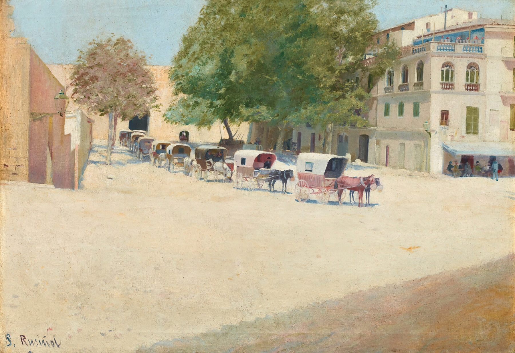 Paseo De Mallorca, by Santiago Rusiñol, public domain