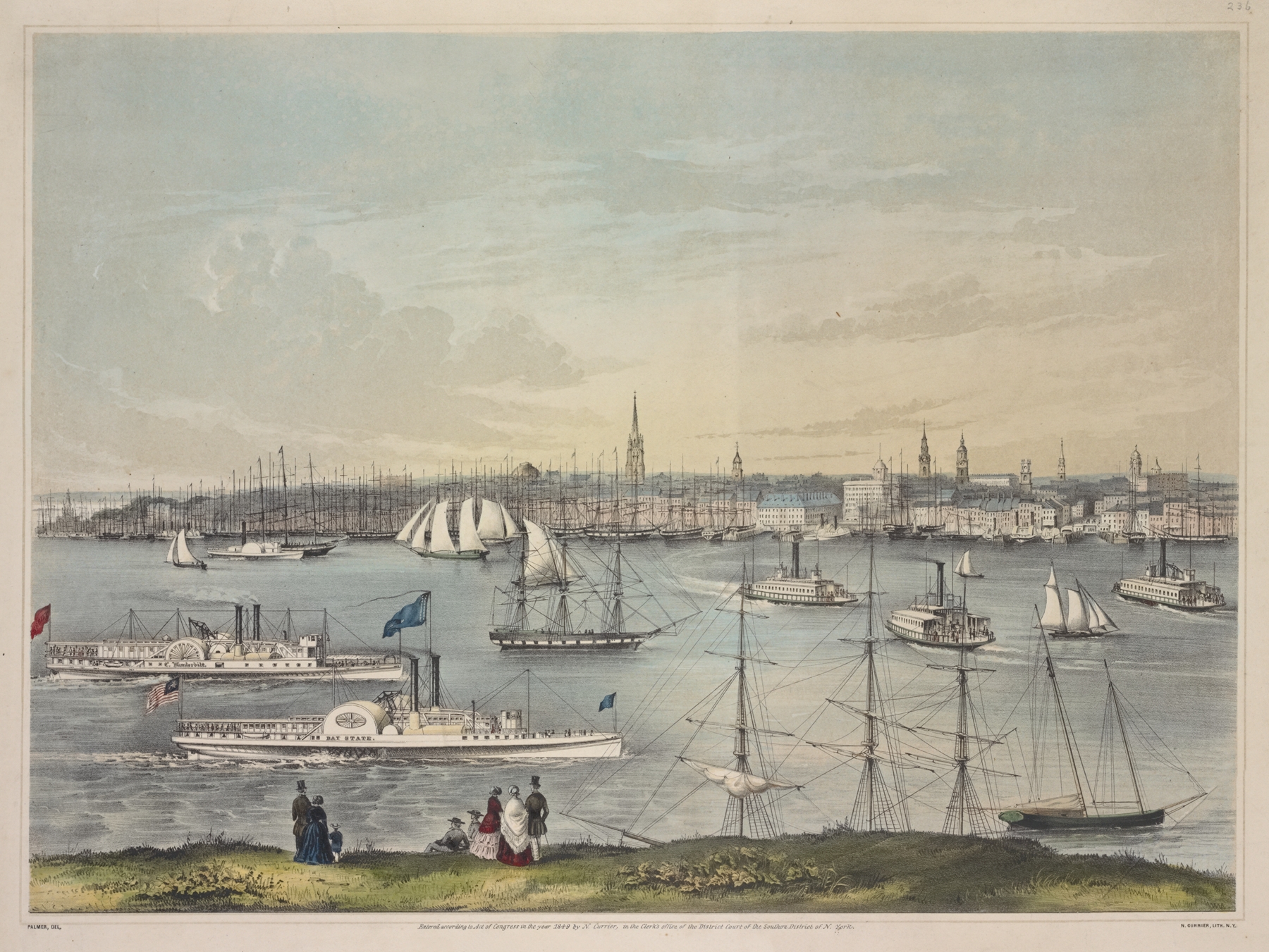 View of New York, from Brooklyn Heights, by Fanny Palmer, public domain