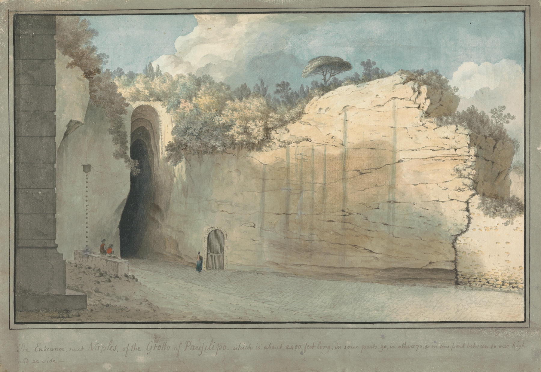The Grotto at Posillipo, by Thomas Jones, public domain