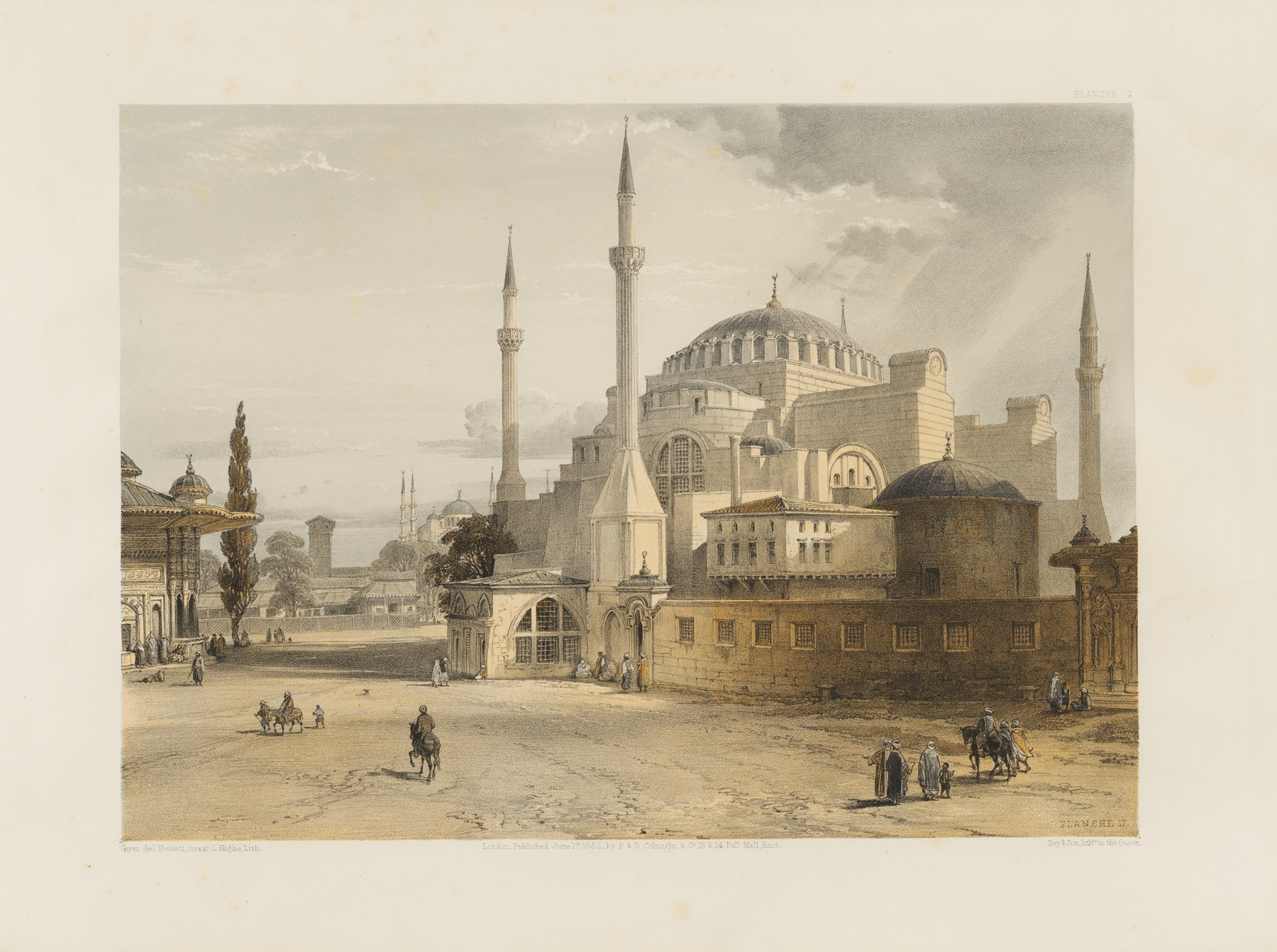 Aya Sofia, Constantinople; as recently restored by order of H. M. the sultan Abdul-Medjid Pl.17, by Gaspare Fossati, public domain