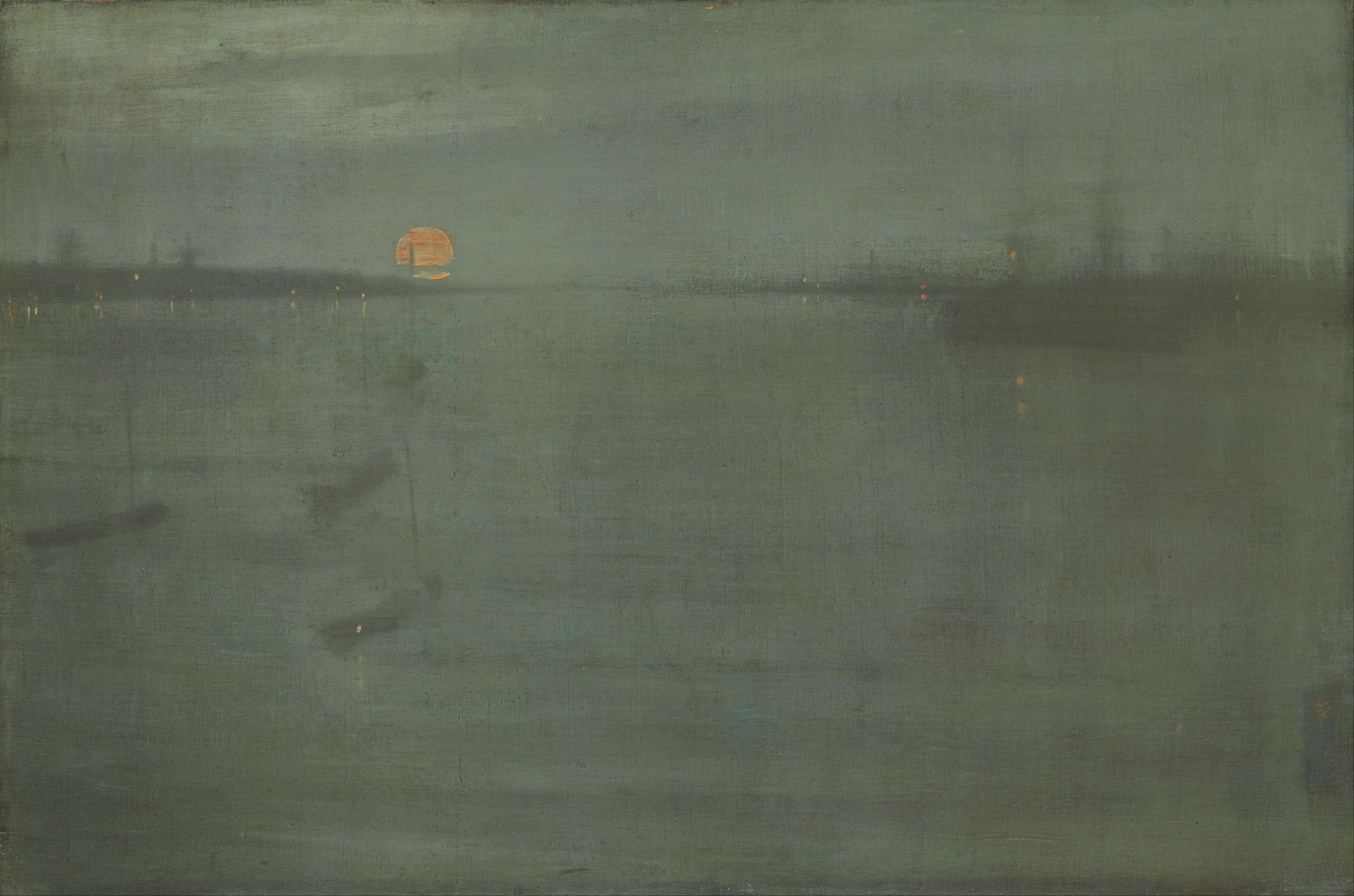 Nocturne: Blue and Gold–Southampton Water, by James Abbott McNeill Whistler, public domain