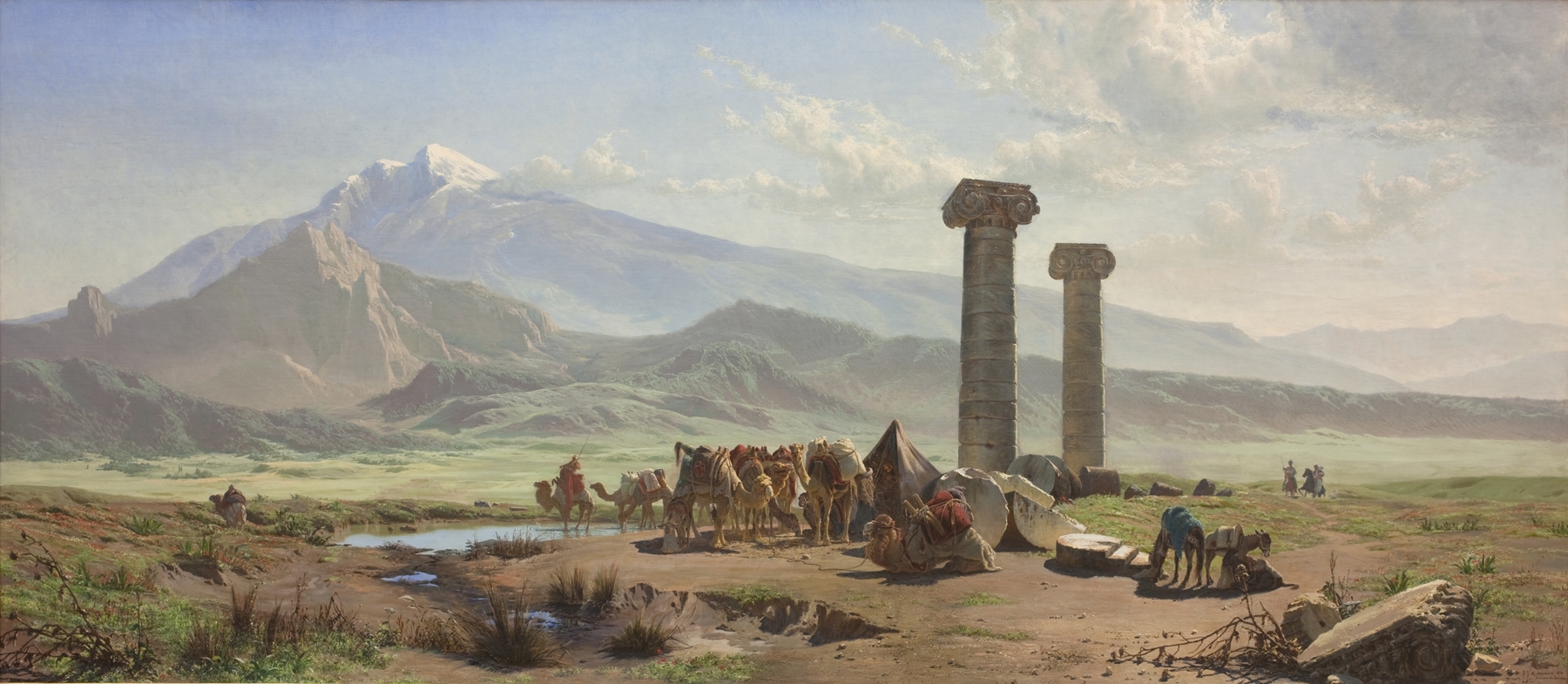 Landscape of the Lydian Plain near Sardis, Asia Minor by Harald Jerichau, oil painting