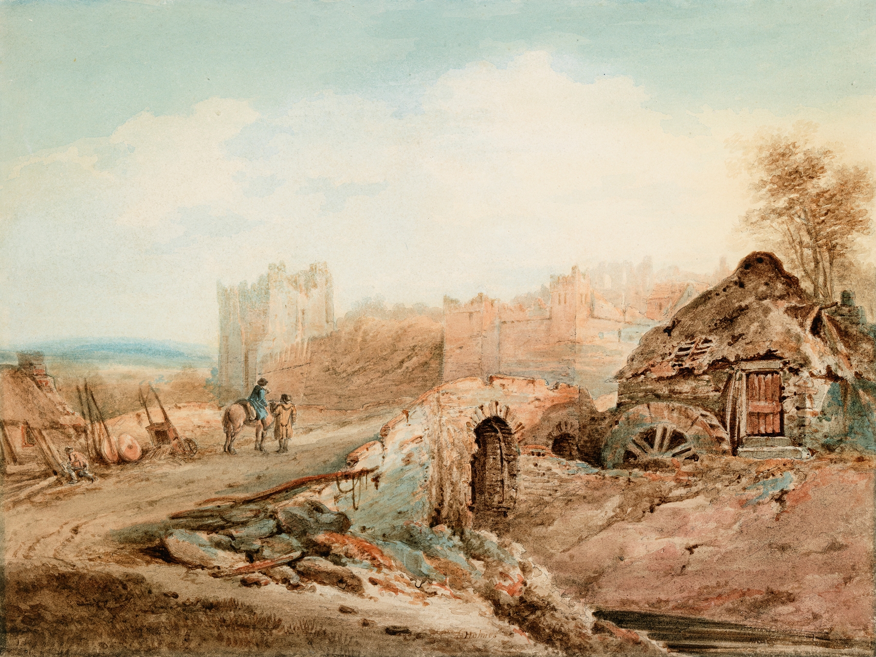 Swords Castle, architecture by George Holmes, captured in an unknown medium