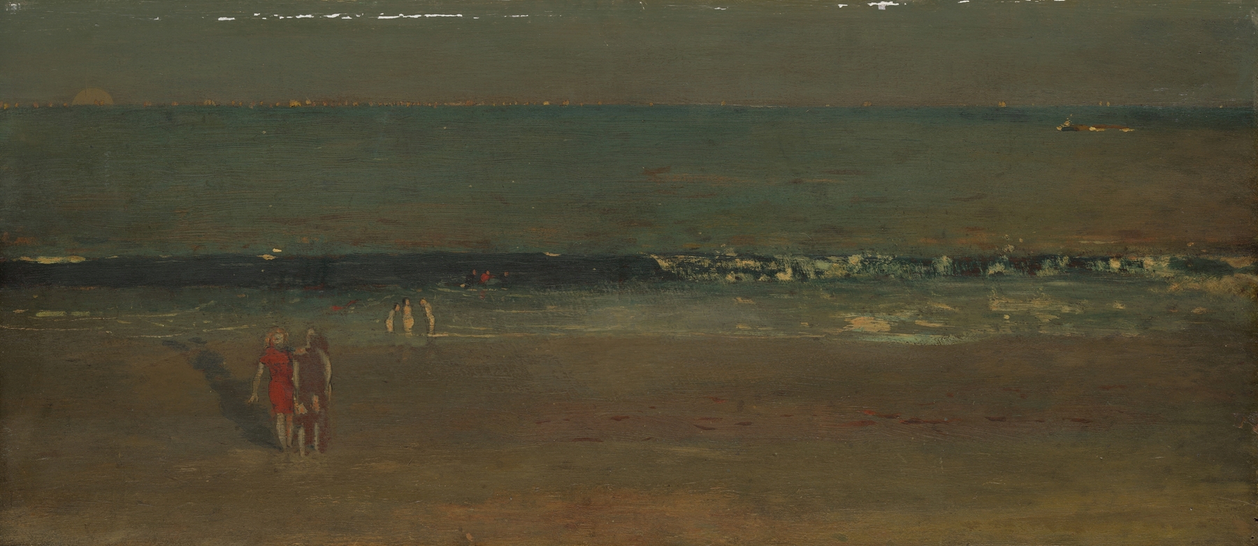 The Beach, Late Afternoon, by Winslow Homer, public domain