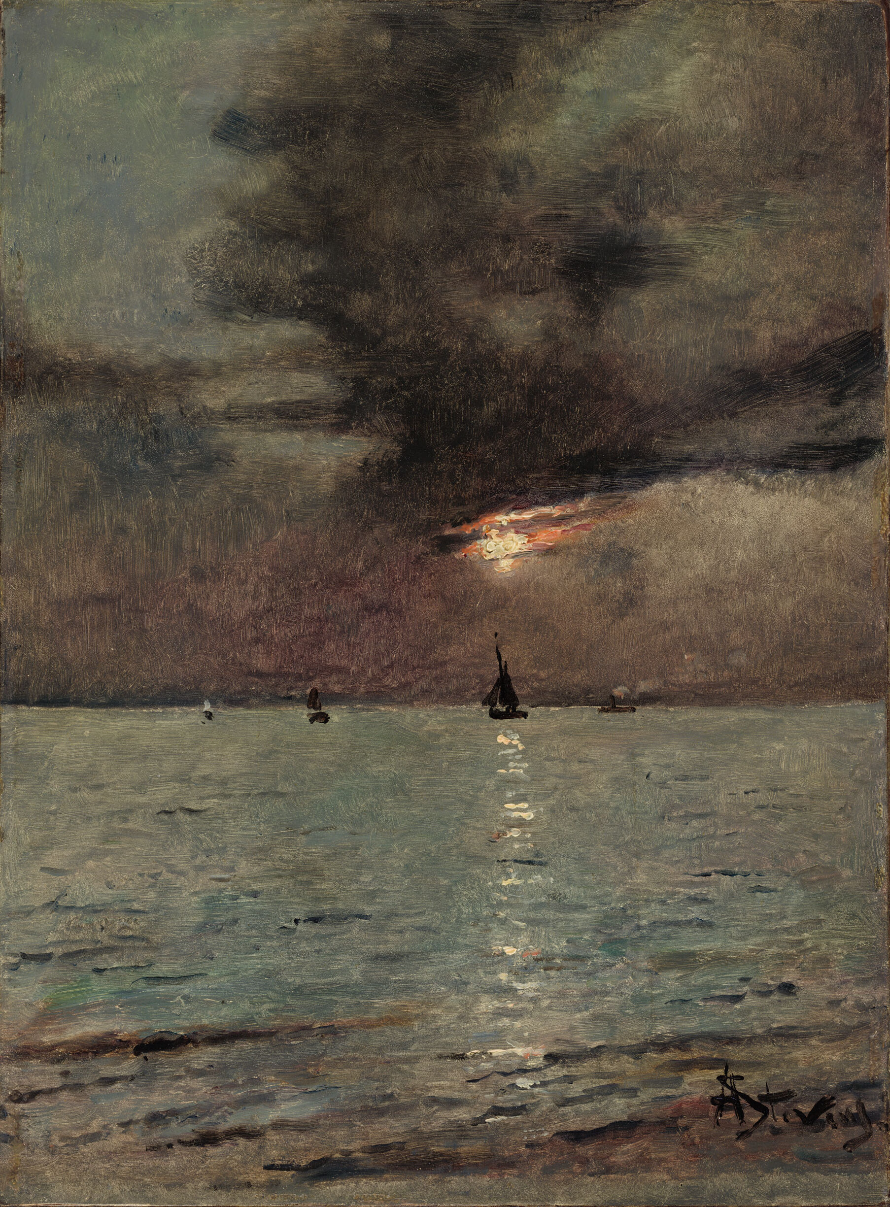 Seascape, by Alfred Stevens, public domain