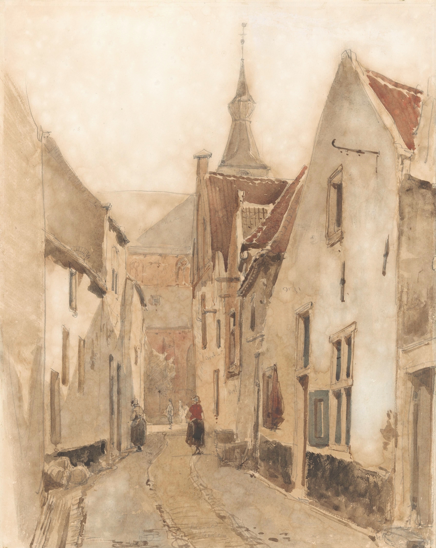 Gezicht in de Ridderstraat te Hattem, by Johannes Bosboom, public domain