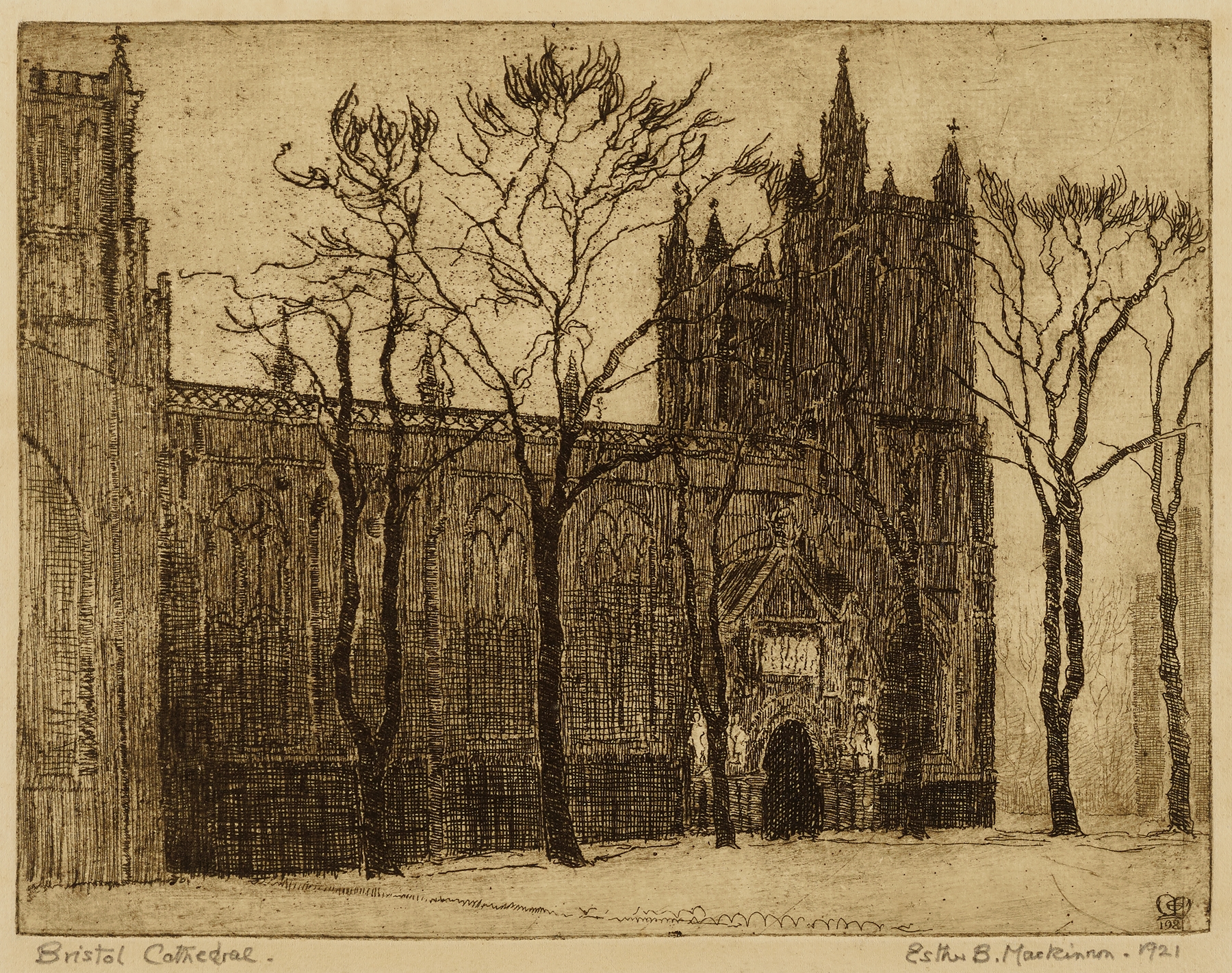 Bristol Cathedral, oil on canvas by Esther Blaikie MacKinnon