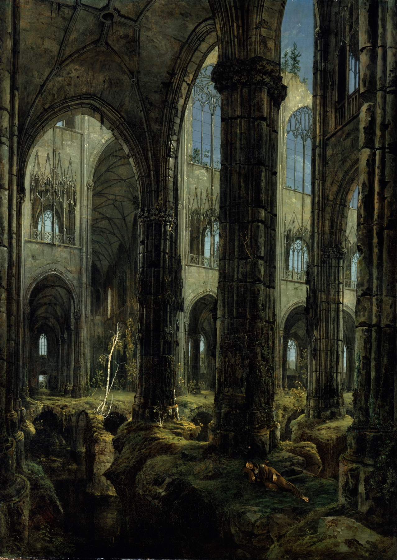 Gothic Church Ruins, by Carl Blechen, public domain