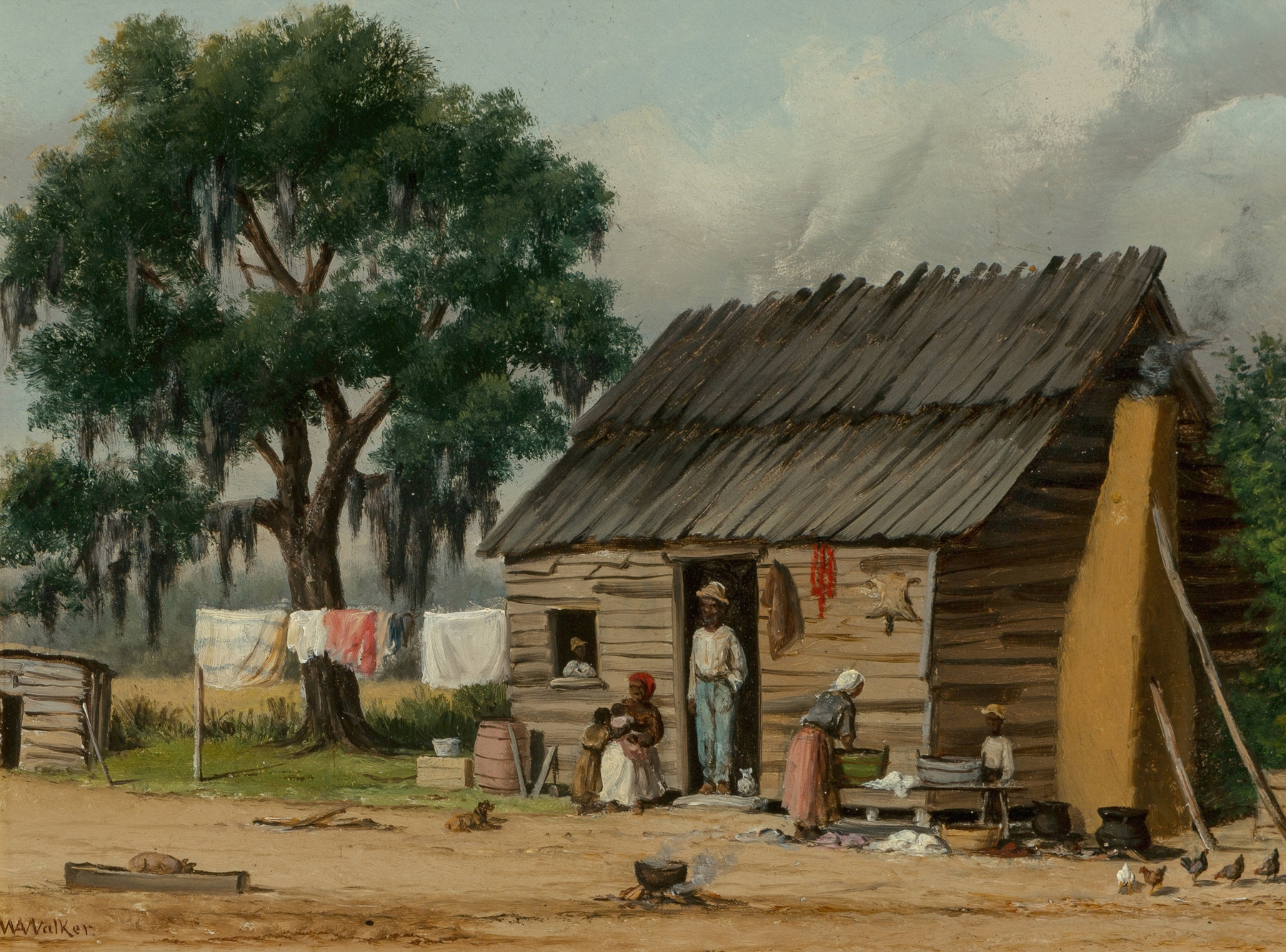 A South Carolina cabin, oil on canvas by William Aiken Walker