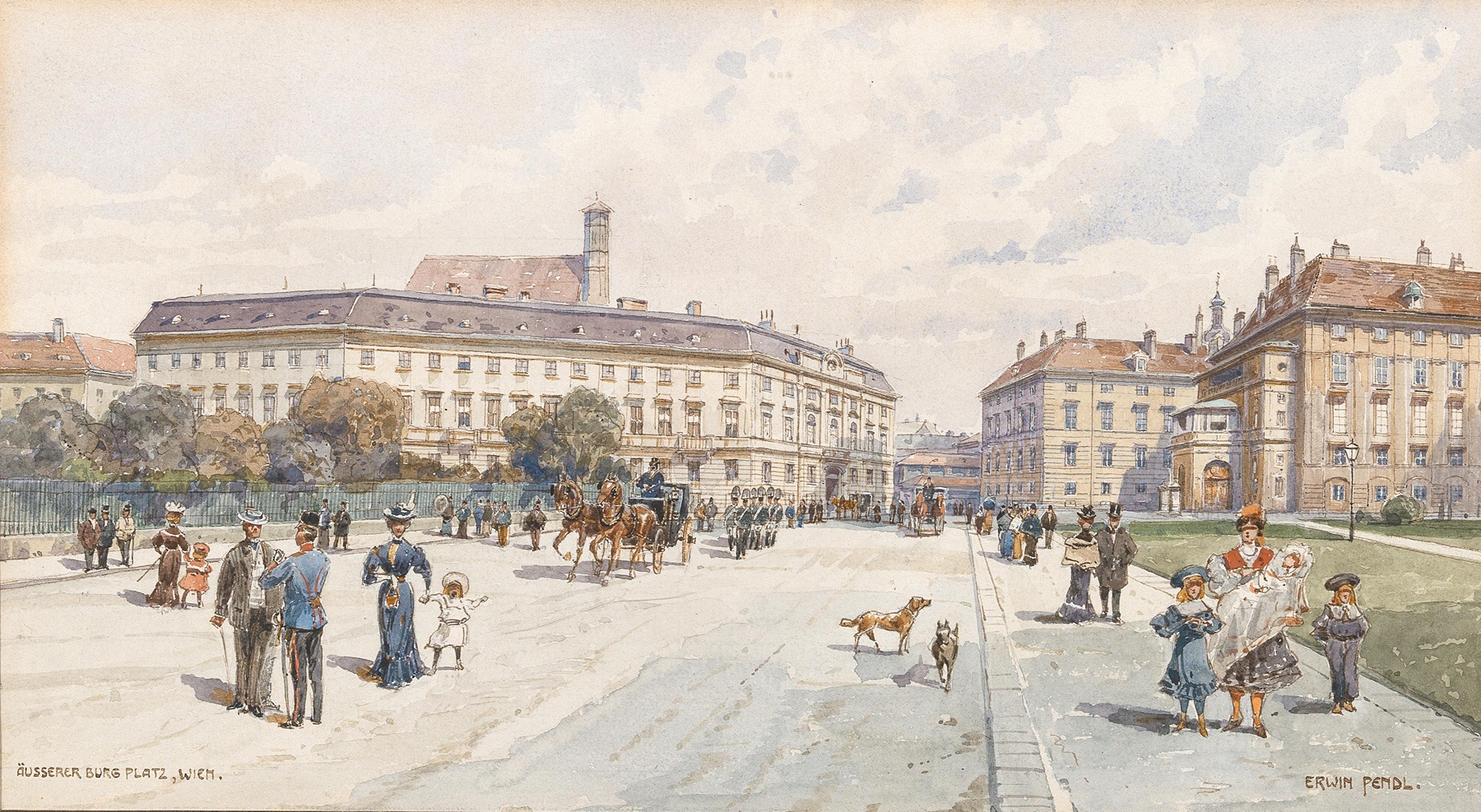 Architecture in Äusserer Burgplatz, Vienna by Erwin Pendl, expressionism