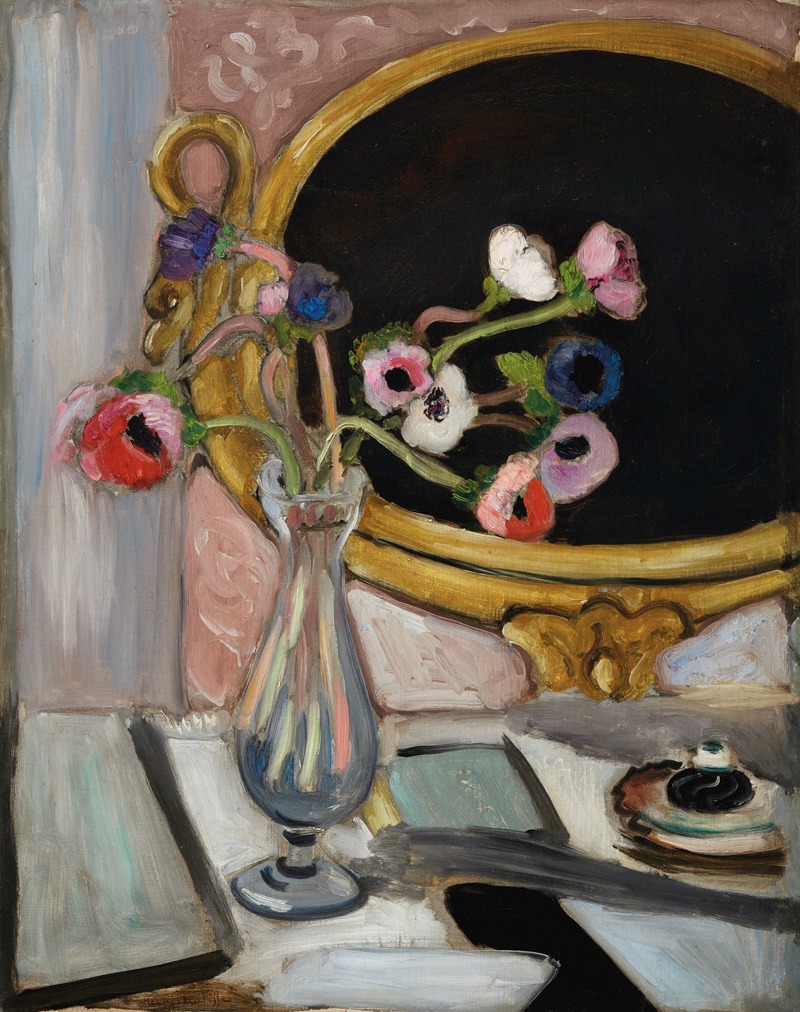 Henri Matisse's *Anémones au miroir noir* features vibrant flowers against a dark background.