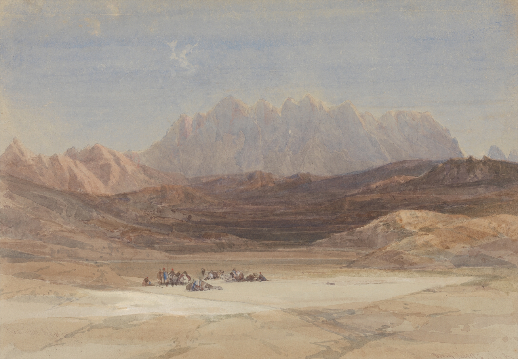 Landscape of Mount Sinai, oil on canvas by David Roberts