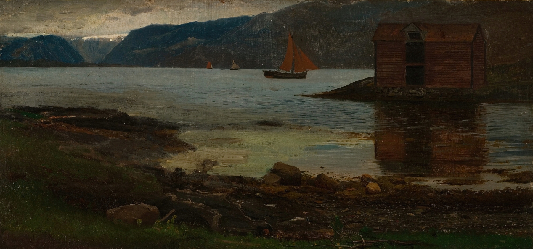 Gjermundshavn, Hardanger, by Amaldus Nielsen, public domain