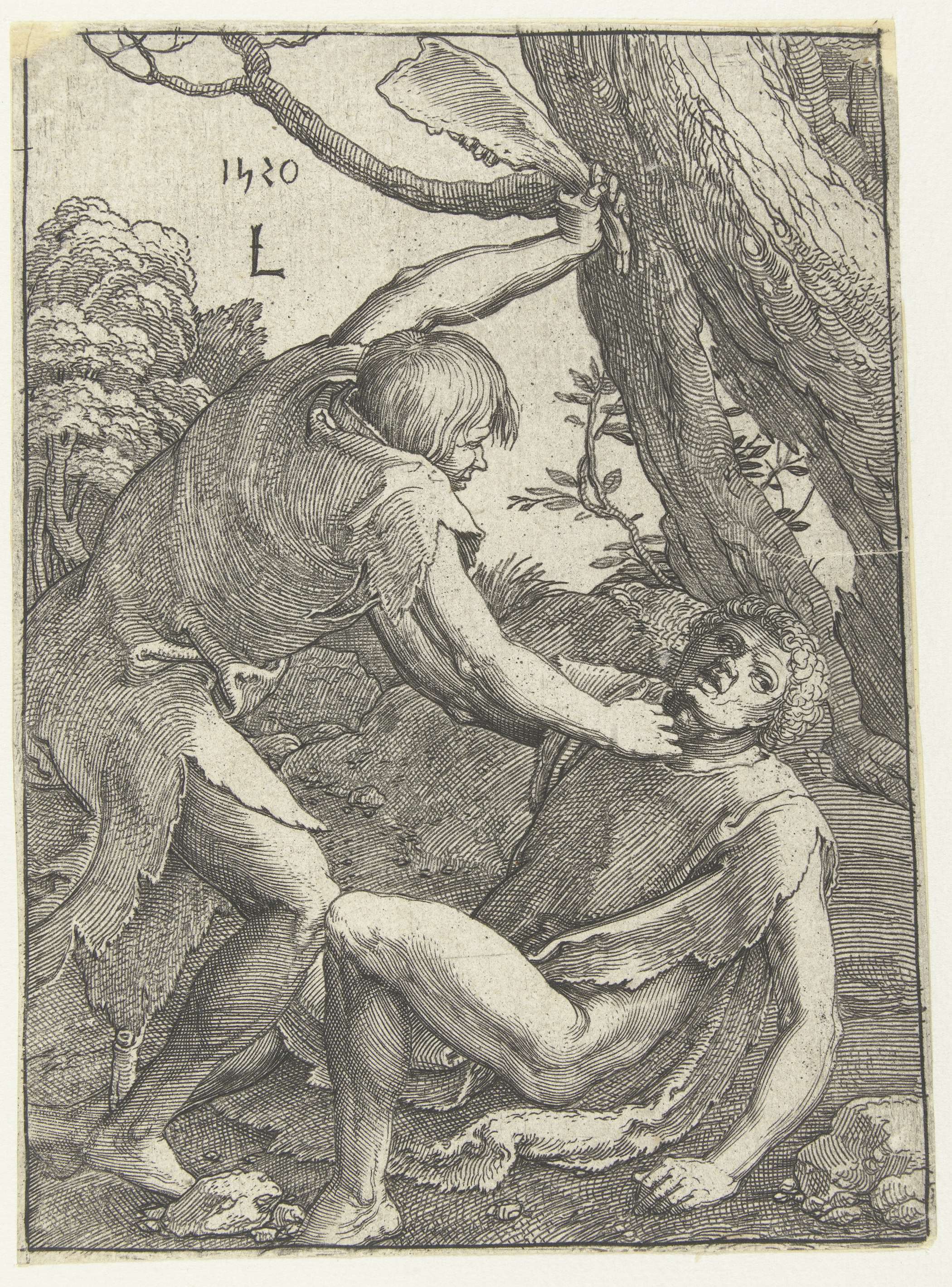 Kaïn doodt Abel, by Lucas van Leyden, public domain