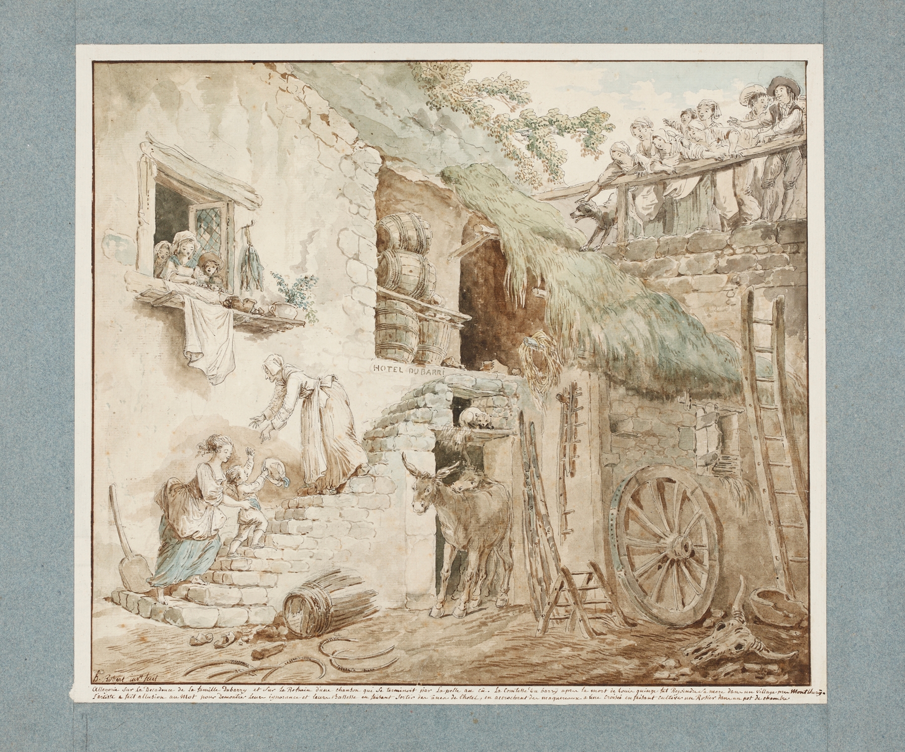 Allégorie de la chute de la famille du Barry, by Hubert Robert, public domain