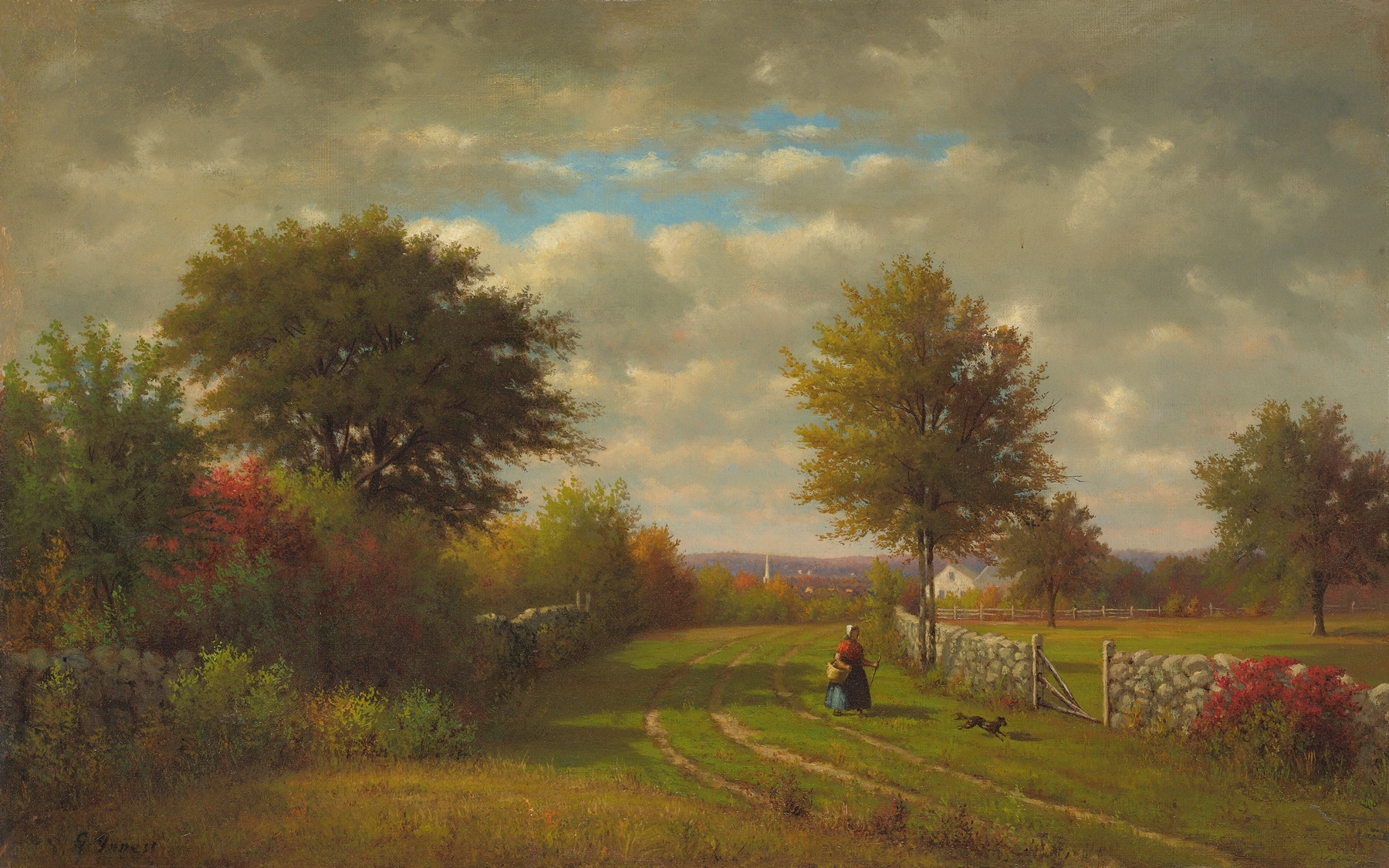 Going To Market, by George Inness, public domain