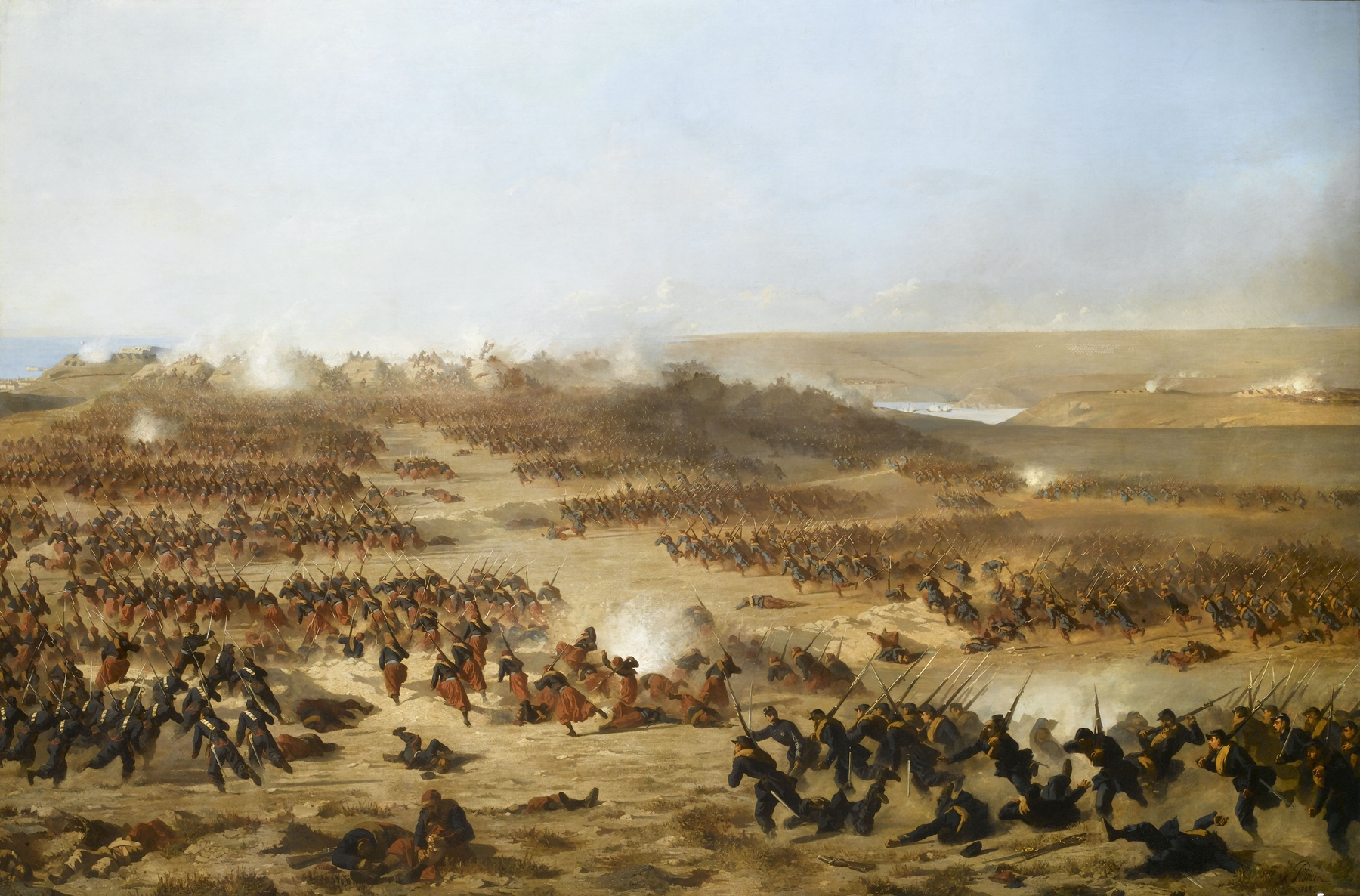 Attaque du mamelon vert et des ouvrages blancs, 7 juin 1855. Épisode de la guerre de Crimée (1853-1856), by Paul Alexandre Protais, public domain