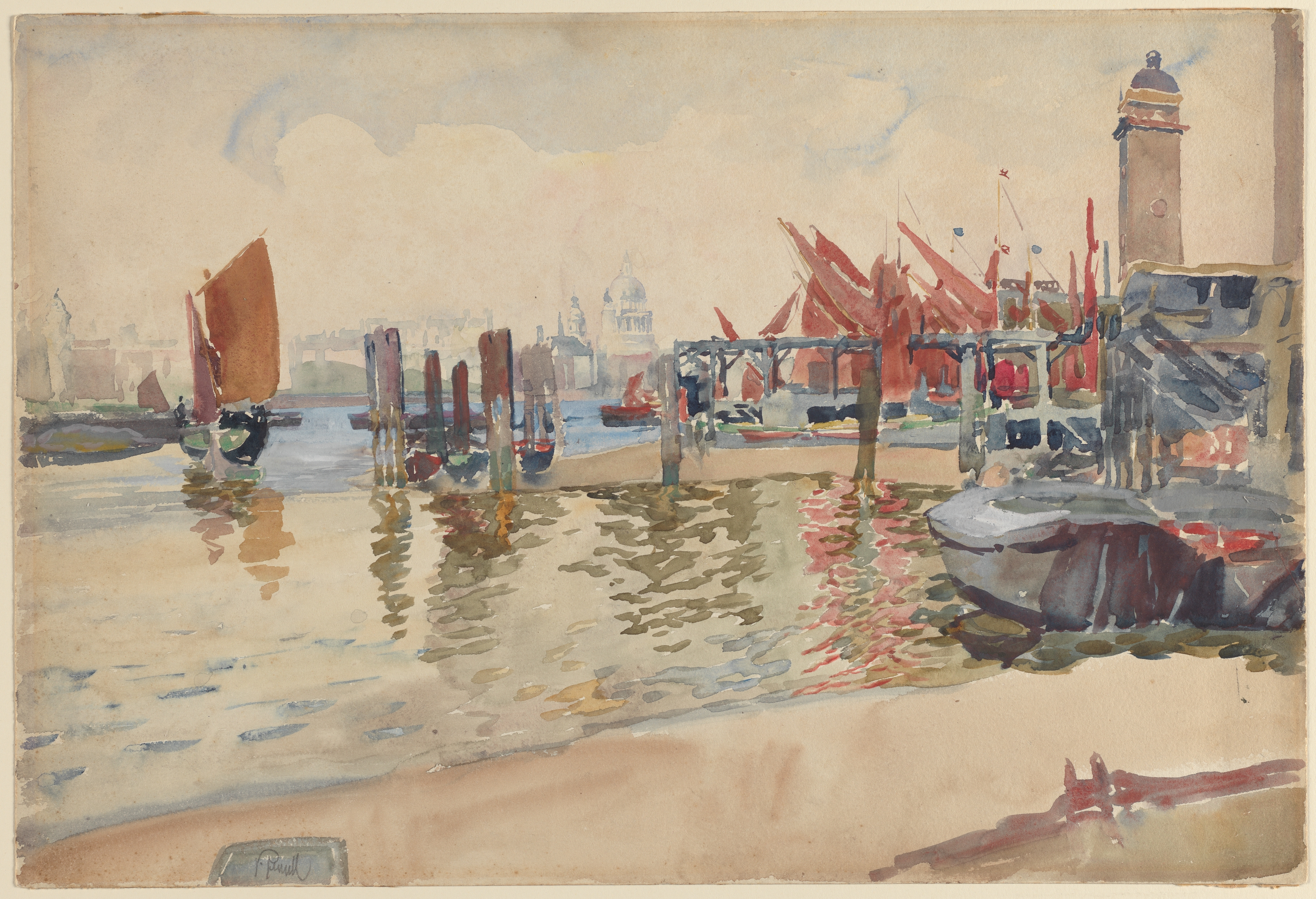 View Of London, by Joseph Pennell, public domain