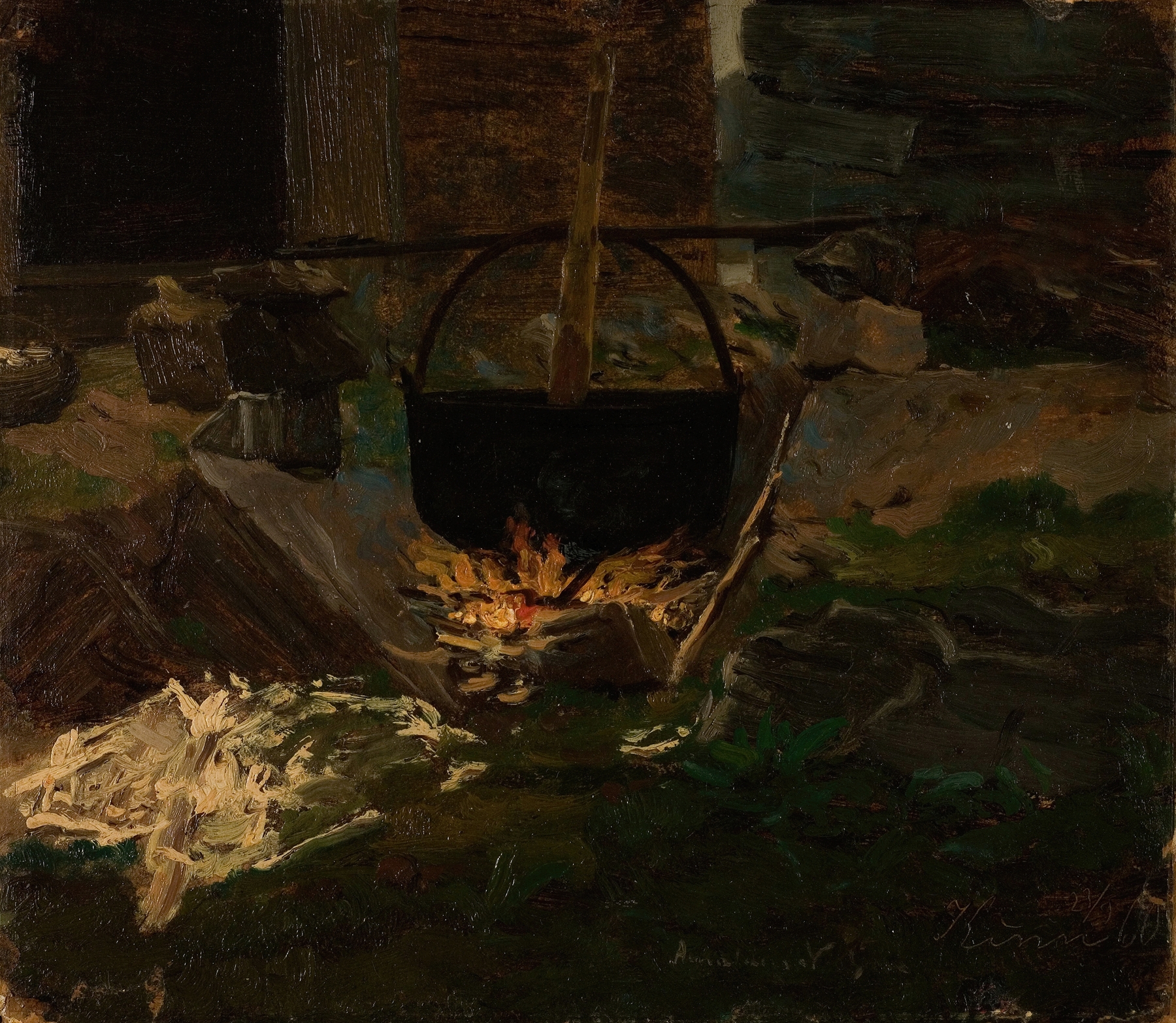 Vaskegryte, by Amaldus Nielsen, public domain