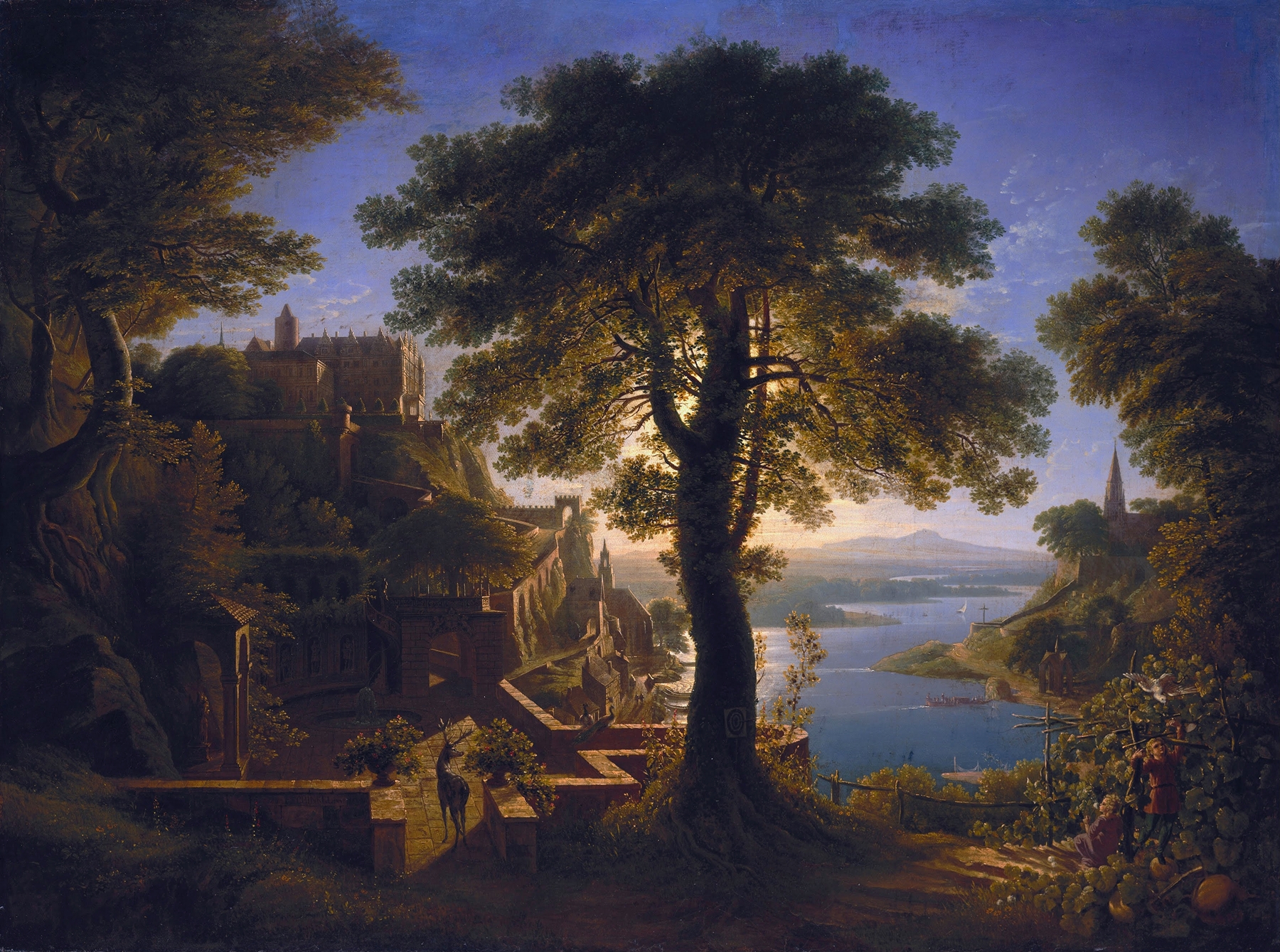 Castle by the River, by Karl Friedrich Schinkel, public domain
