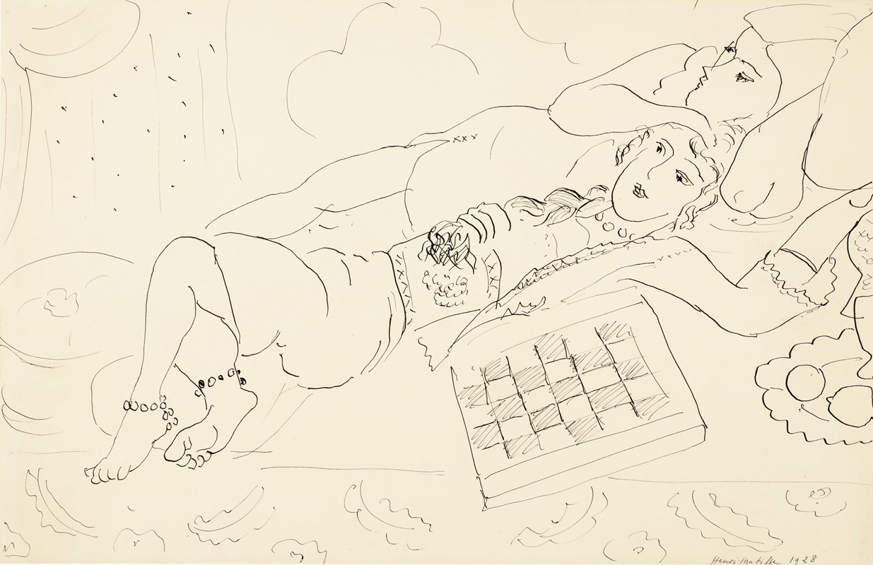 Deux odalisques features two reclining women in vibrant colors and bold patterns.
