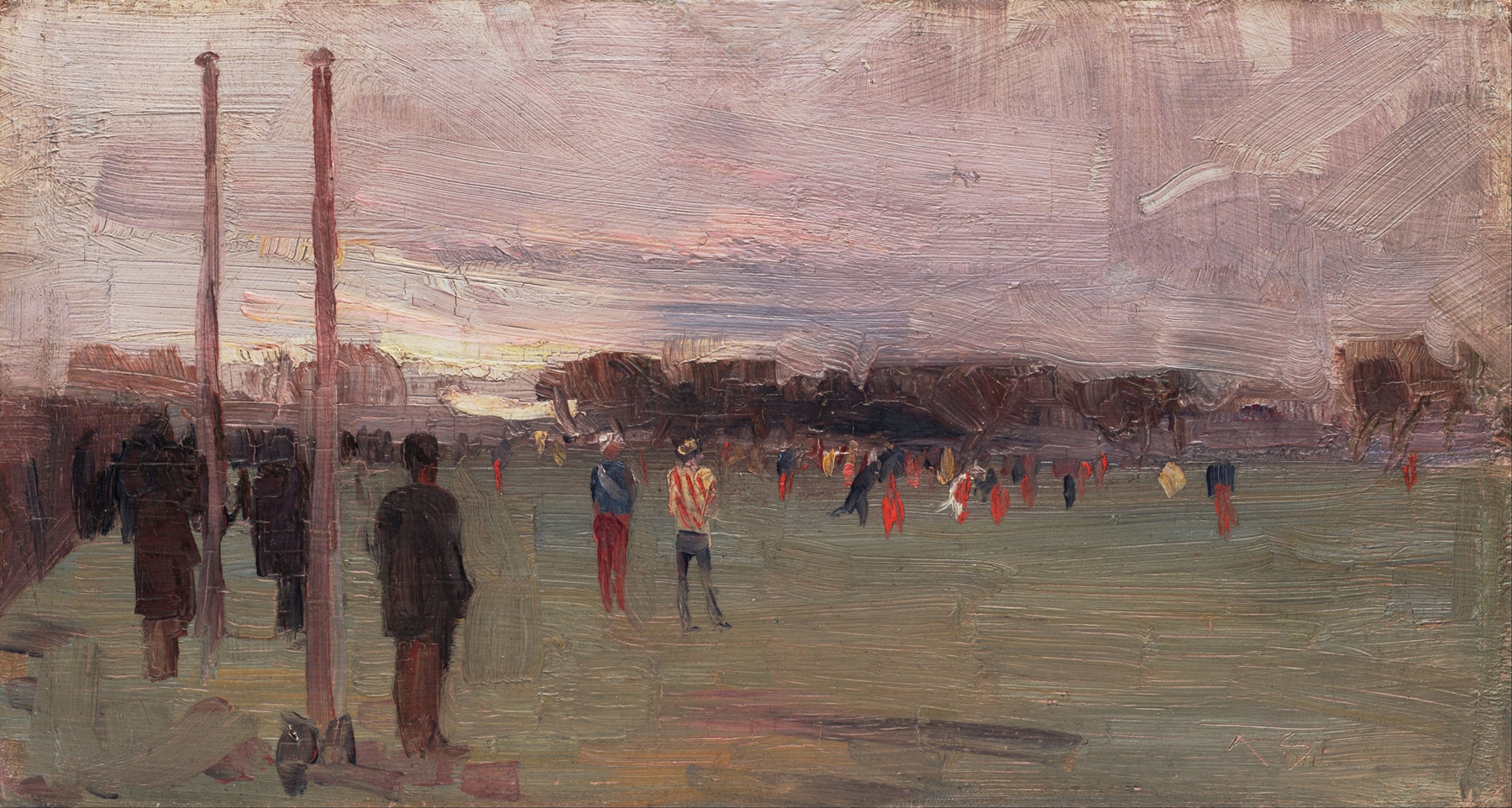 The national game, by Arthur Streeton, public domain