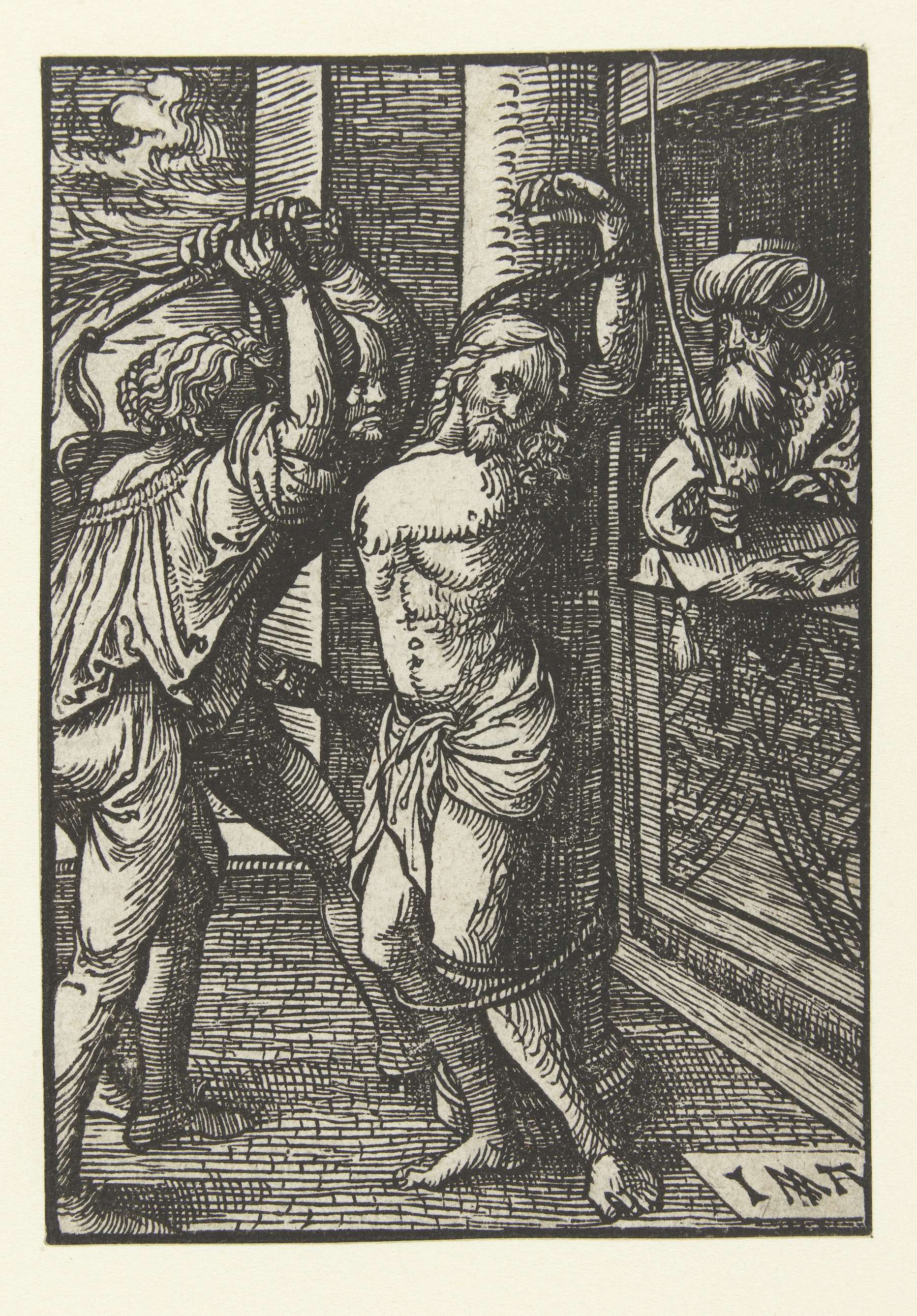 Geseling van Christus, by Jacob Cornelisz van Oostsanen, public domain