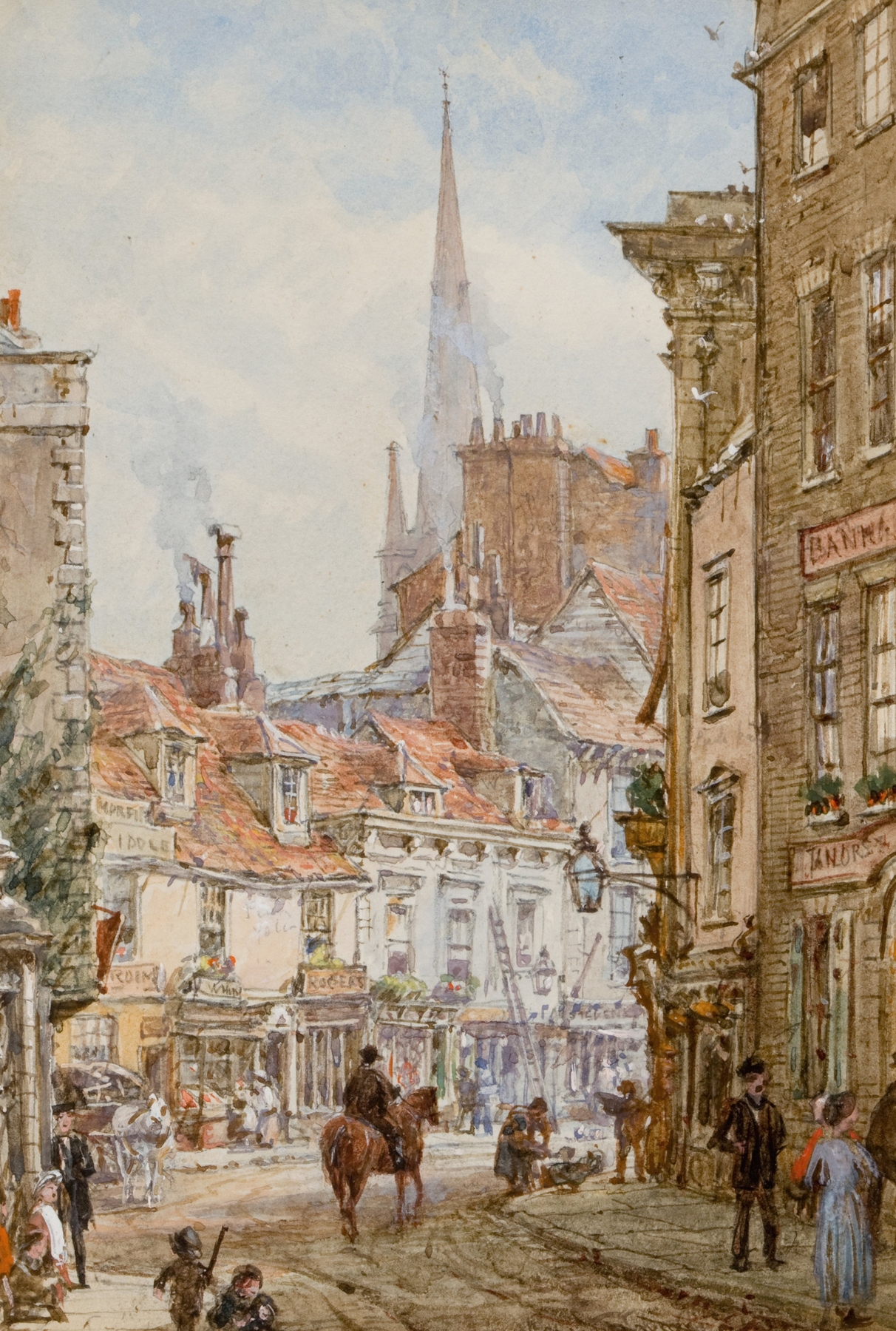 View of Cambridge by Louise Rayner, oil on canvas, depicting a river and trees under soft sunlight.